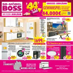 SB Möbel Boss Prospekt ab 12.09.2026 gültig | Seite: 12 | Produkte: Wohnwand, Couchtisch, Kühlschrank, Dunstabzug