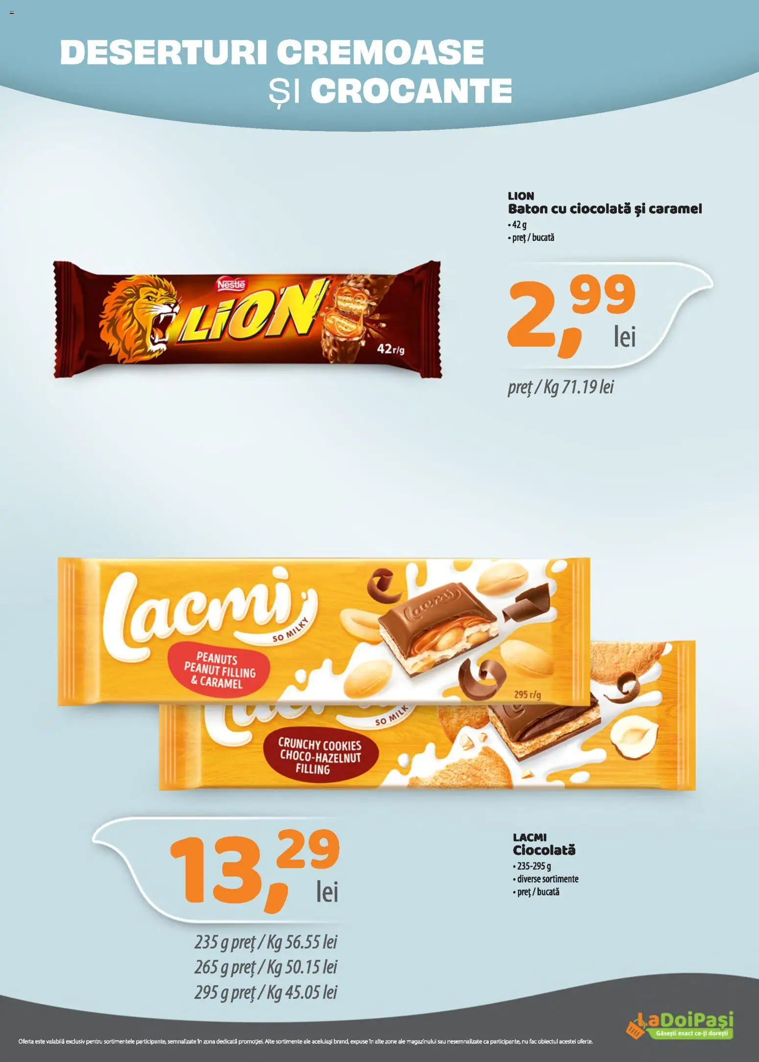 Noul catalog LaDoiPași – valabil de la 16.10.2026 | Pagină: 6 | Produse: Ciocolată
