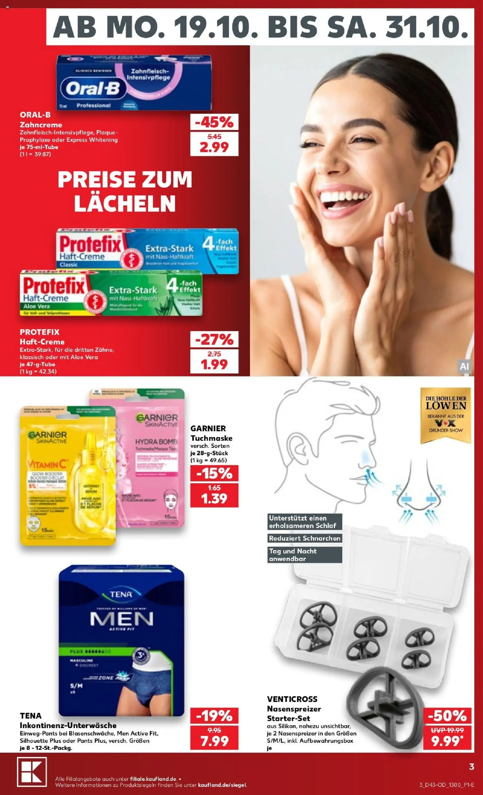 Kaufland Prospekt Potsdam – gültig ab 19.10.2026 | Seite: 3 | Produkte: Tuchmaske