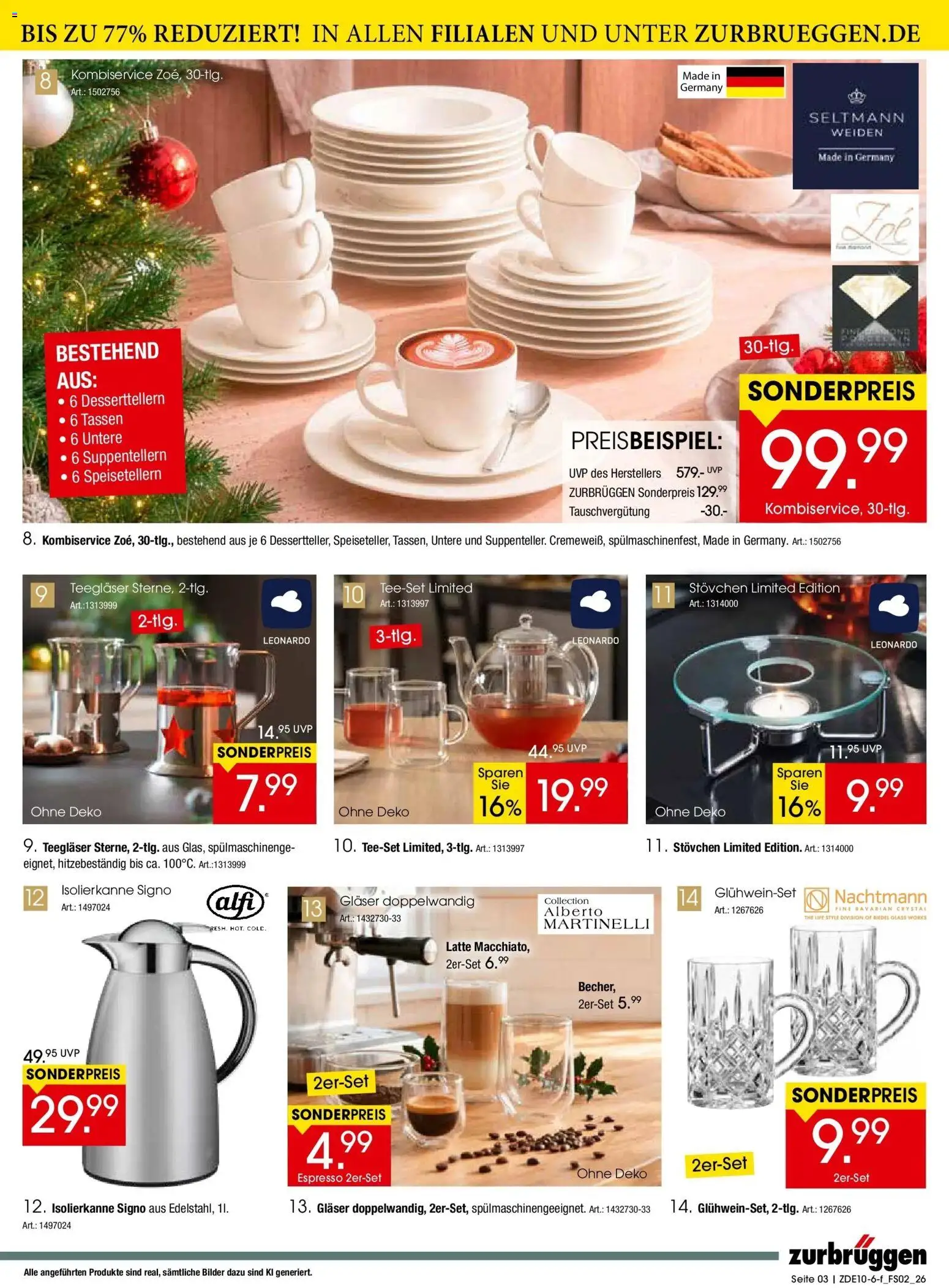Zurbrüggen Sonder-Preise zum Fest – gültig ab 10.10.2026 | Seite: 3 | Produkte: Bilder
