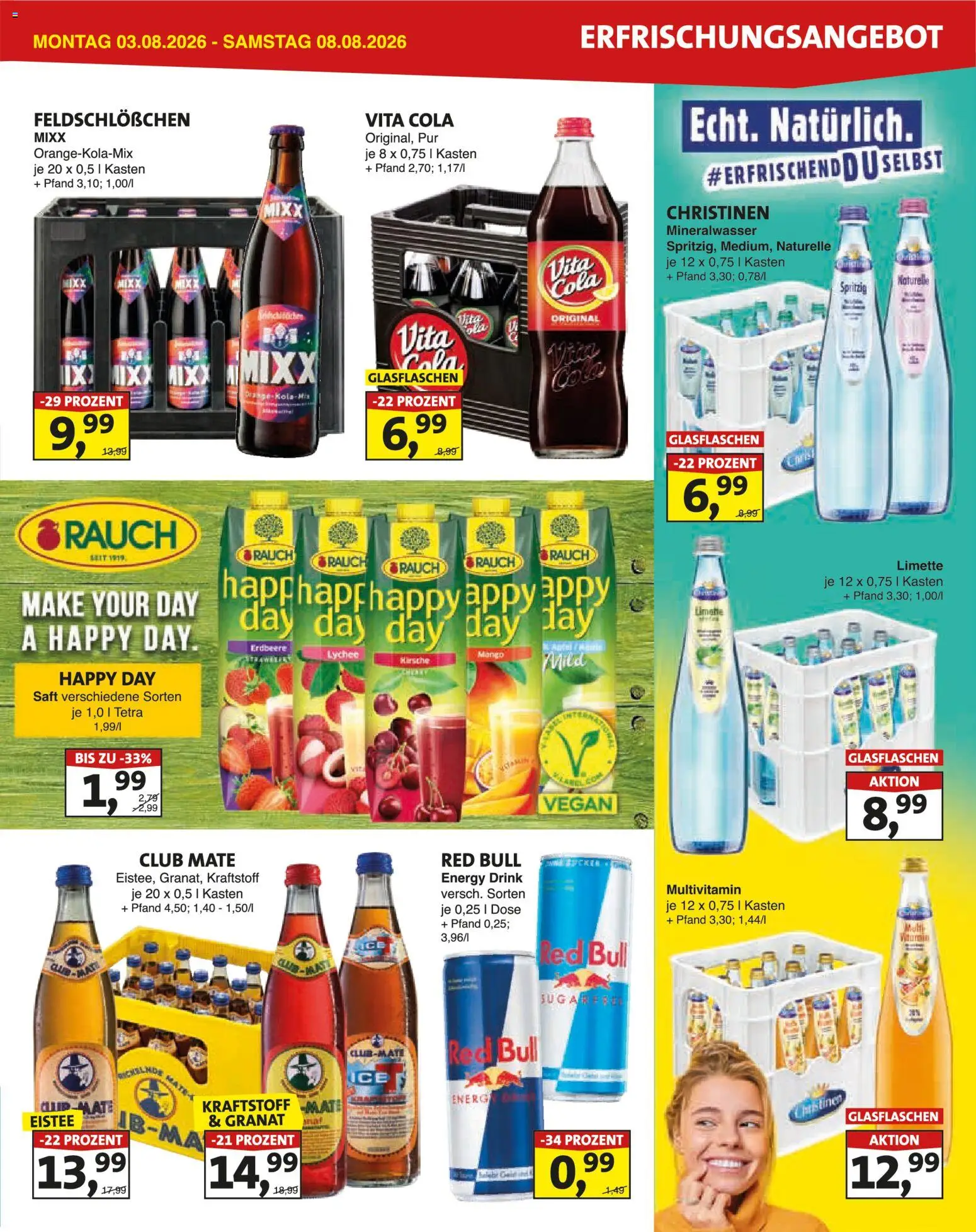 Lösch Depot Prospekt – gültig ab 03.08.2026 | Seite: 3 | Produkte: Red bull, Cola, Mango, Vita cola