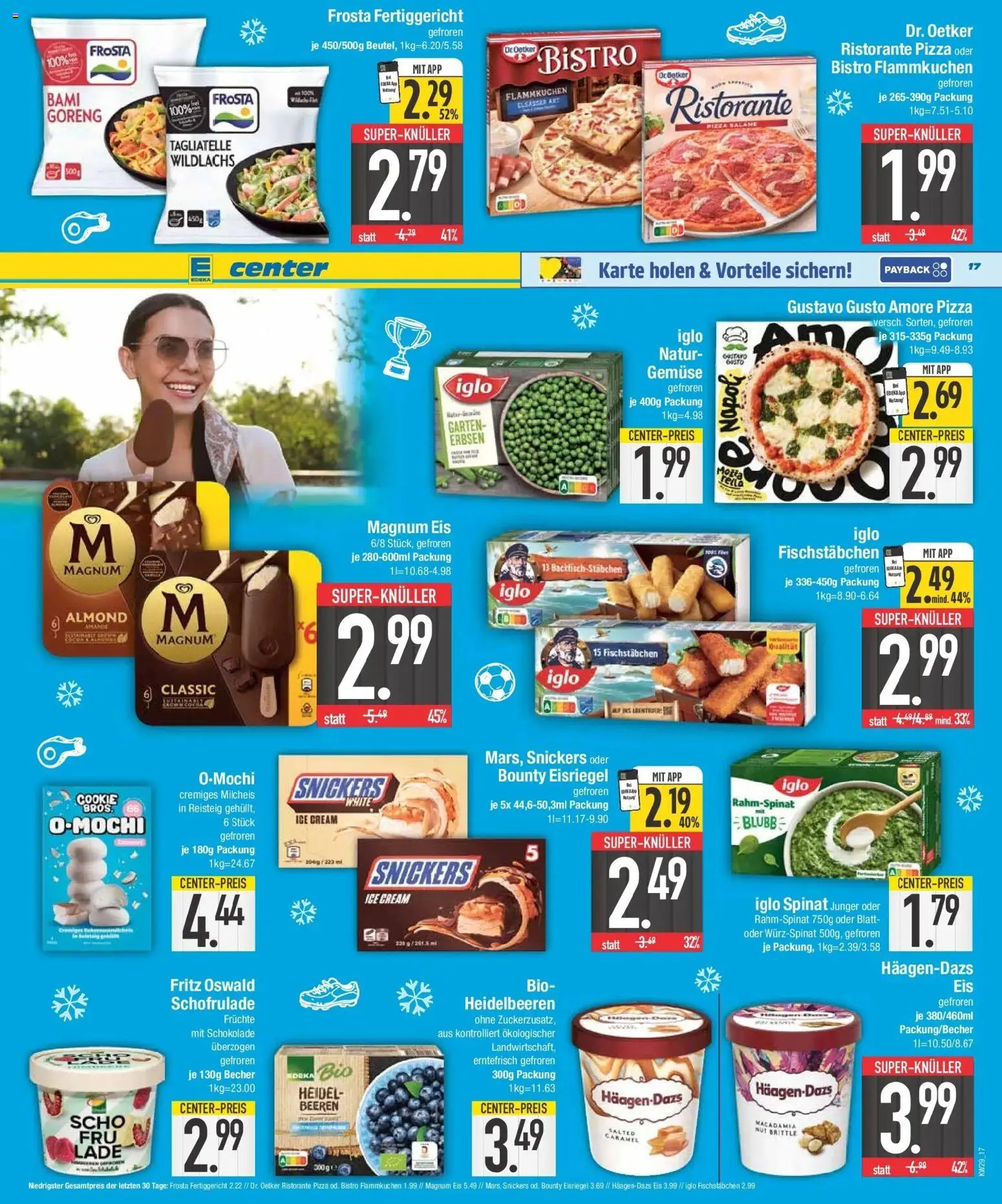 E center Prospekt Neuburg An Der Donau – gültig ab 13.07.2026 | Seite: 17 | Produkte: Gustavo gusto, Ristorante, Snickers, Pizza