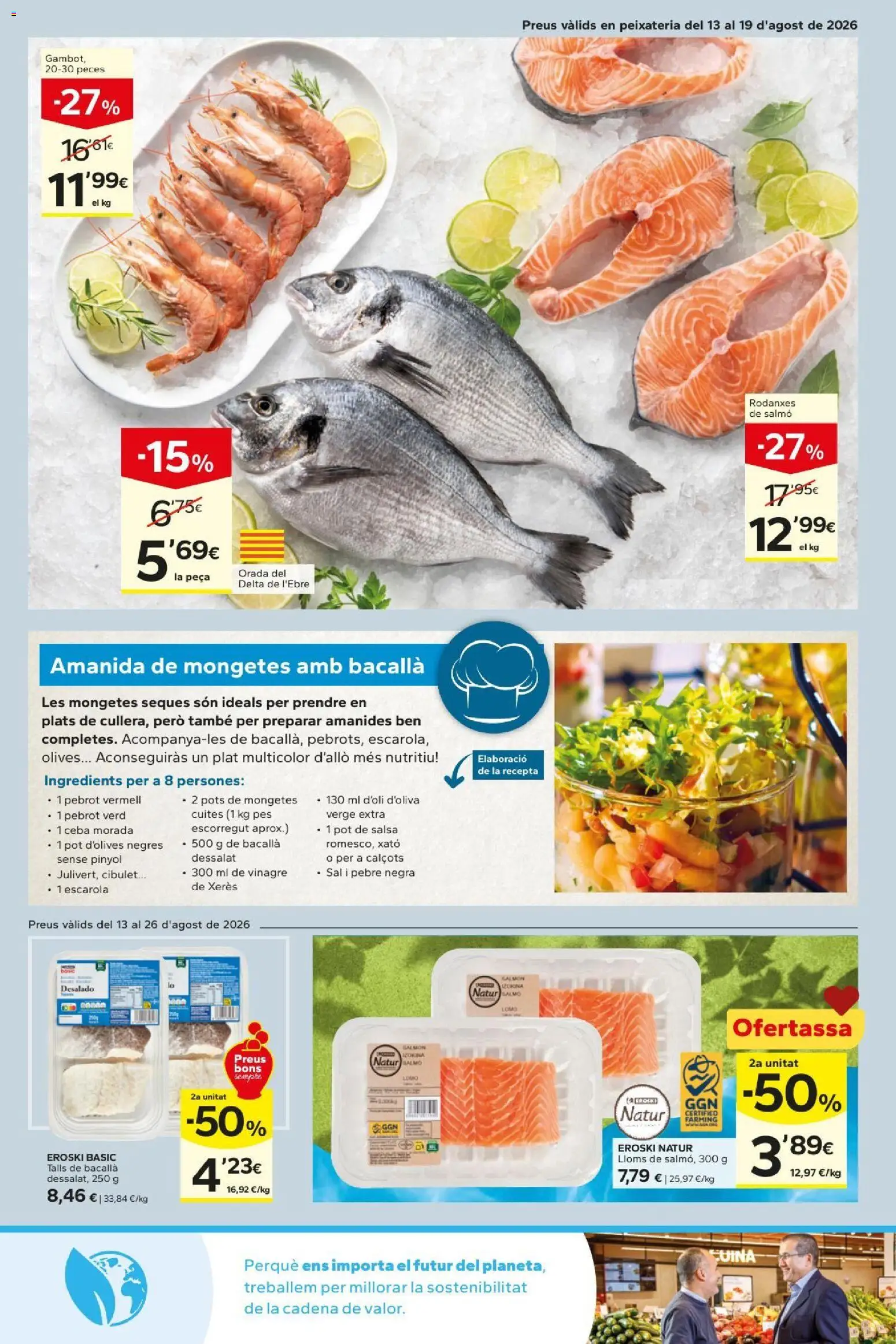 Caprabo folleto │ válido desde el 13/08/2026 | Página: 9 | Productos: Salmón, Sal, Vinagre