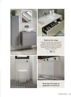 Preview of B&Q - Bathrooms valid from 16.12.2025 | Page: 39 | Products: Toilet, Door, Worktop, Cabinet