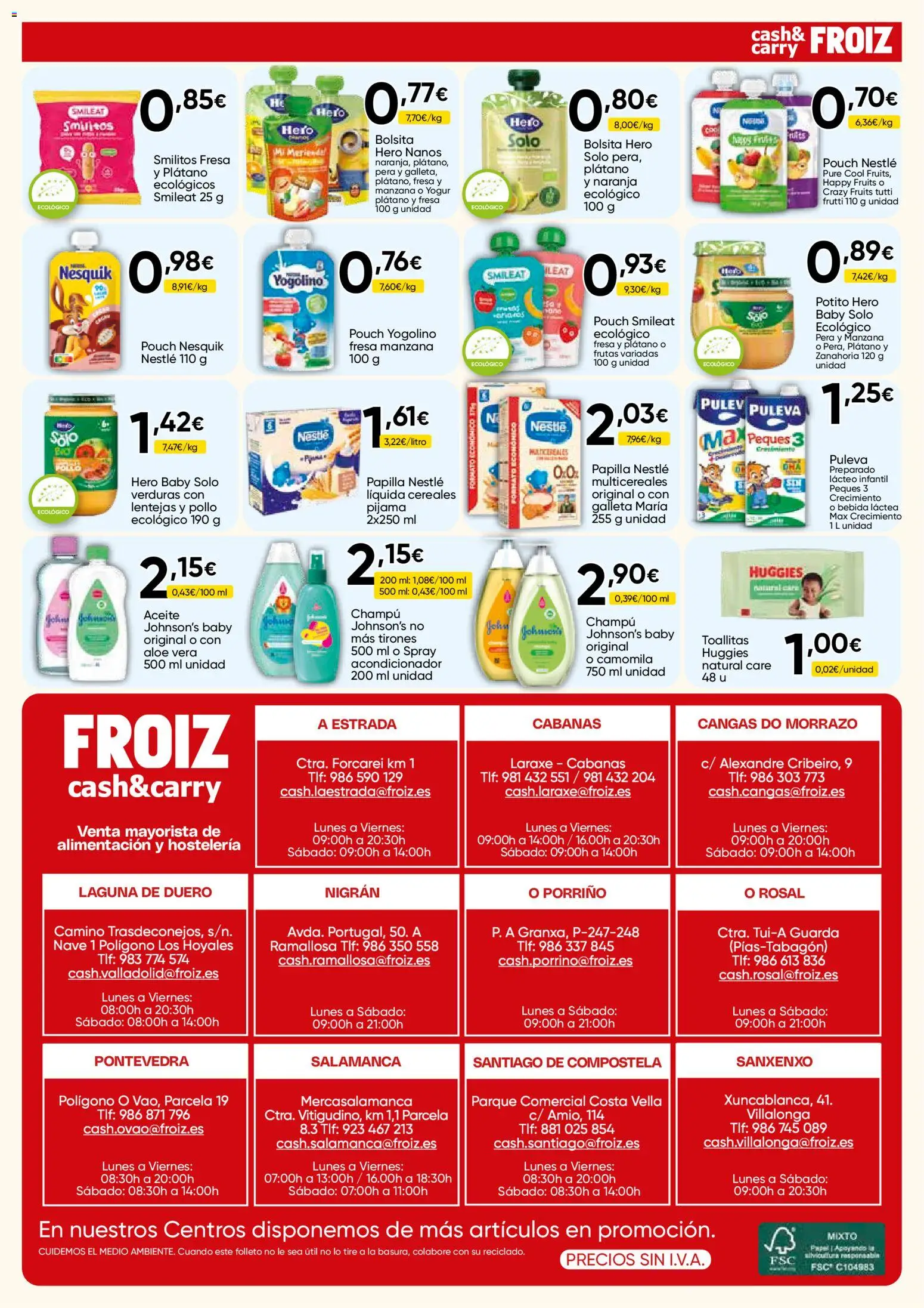 Froiz - Folleto Cash │ válido desde el 27/08/2026 | Página: 16 | Productos: Champú, Acondicionador, Verduras, Zanahoria