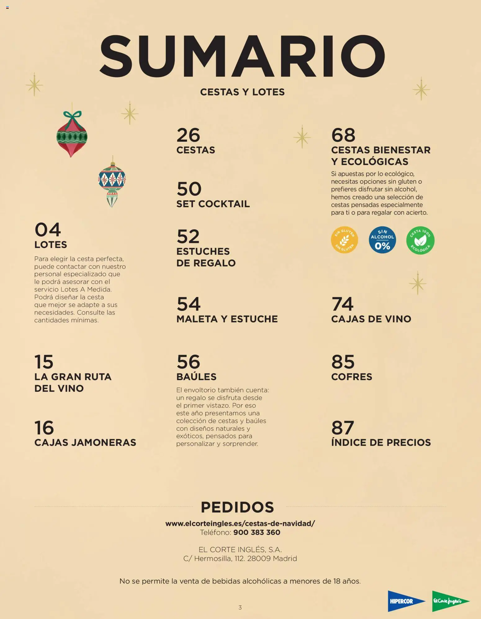 Hipercor - Cestas de Navidad │ válido desde el 08/10/2026 | Página: 3 | Productos: Vino, Maleta, Bebidas, Alcohol