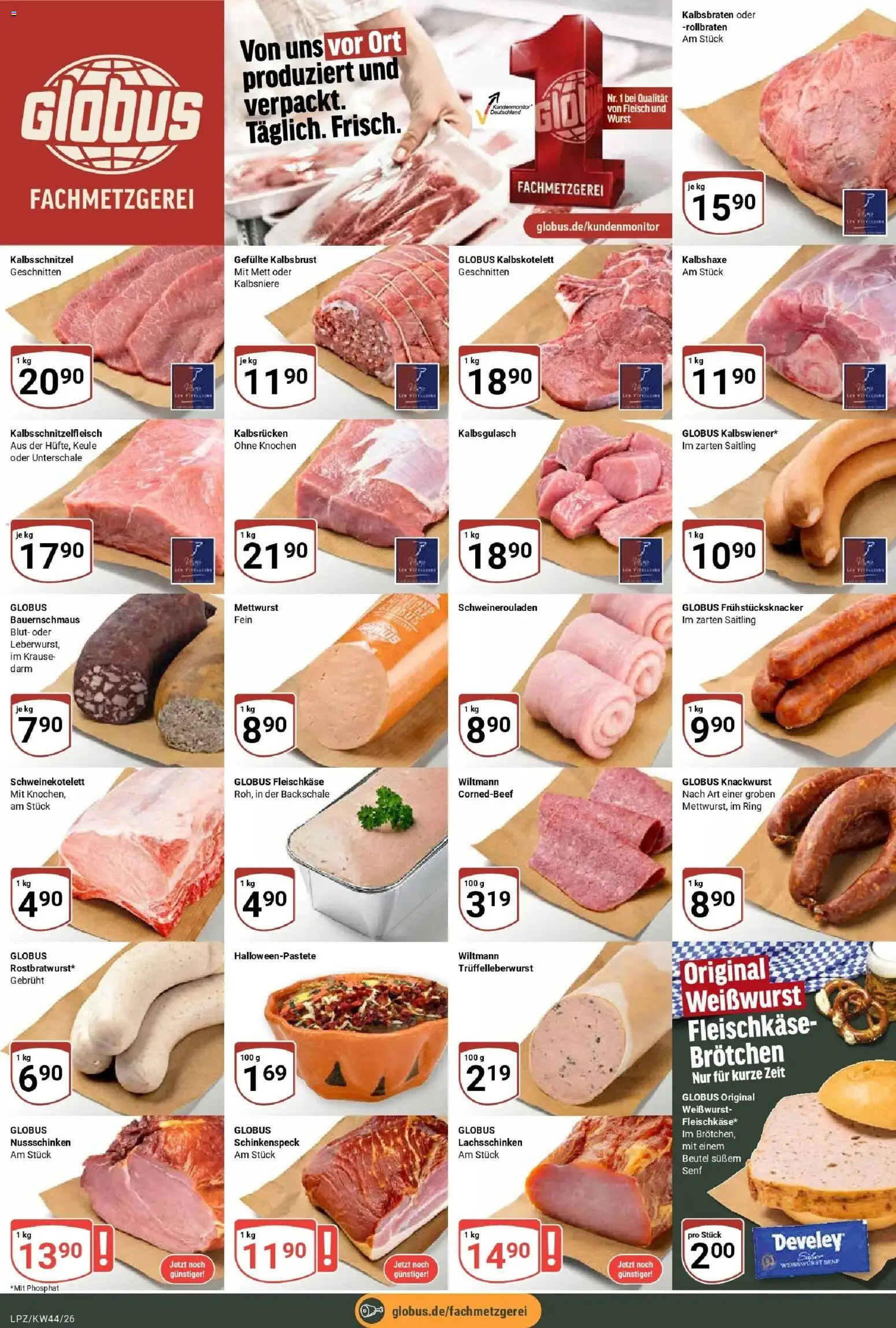 Globus Prospekt Leipzig – gültig ab 26.10.2026 | Seite: 8 | Produkte: Weißwurst, Wurst, Fleisch