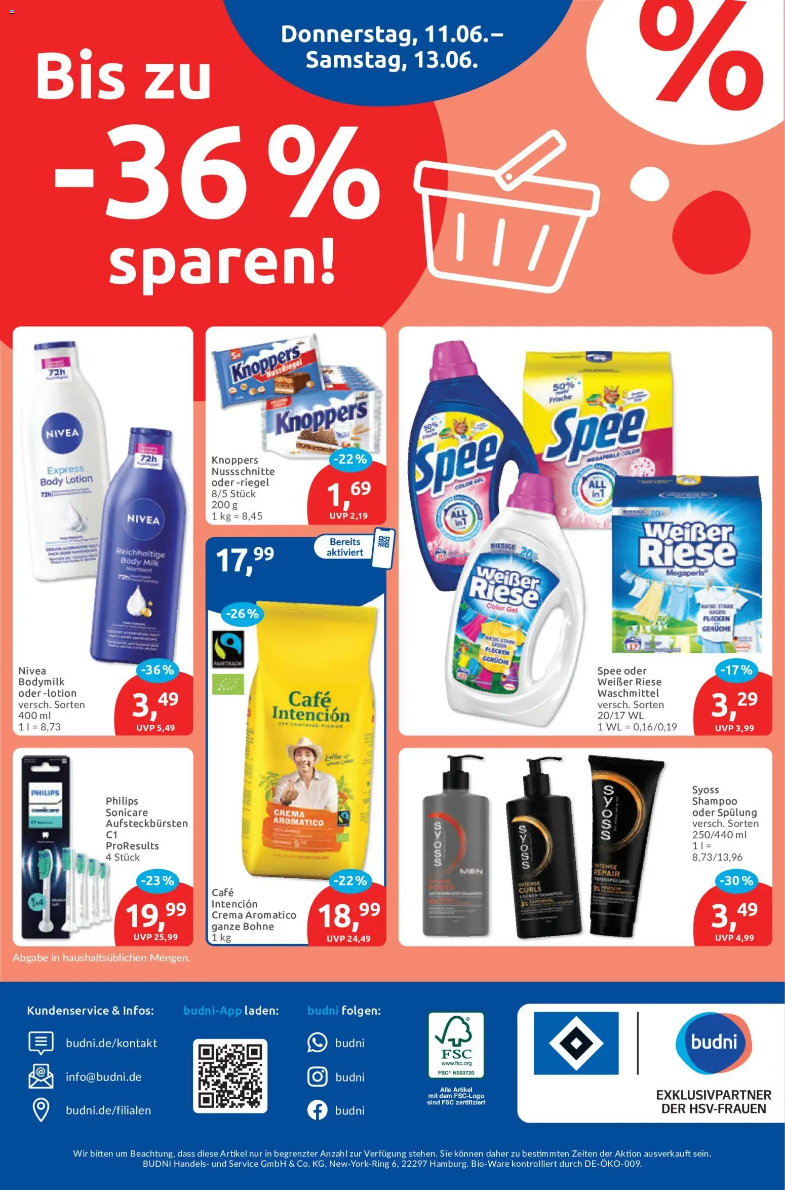 Budni Prospekt – gültig ab 08.06.2026 | Seite: 8 | Produkte: Philips, Shampoo, Spülung, Body Lotion