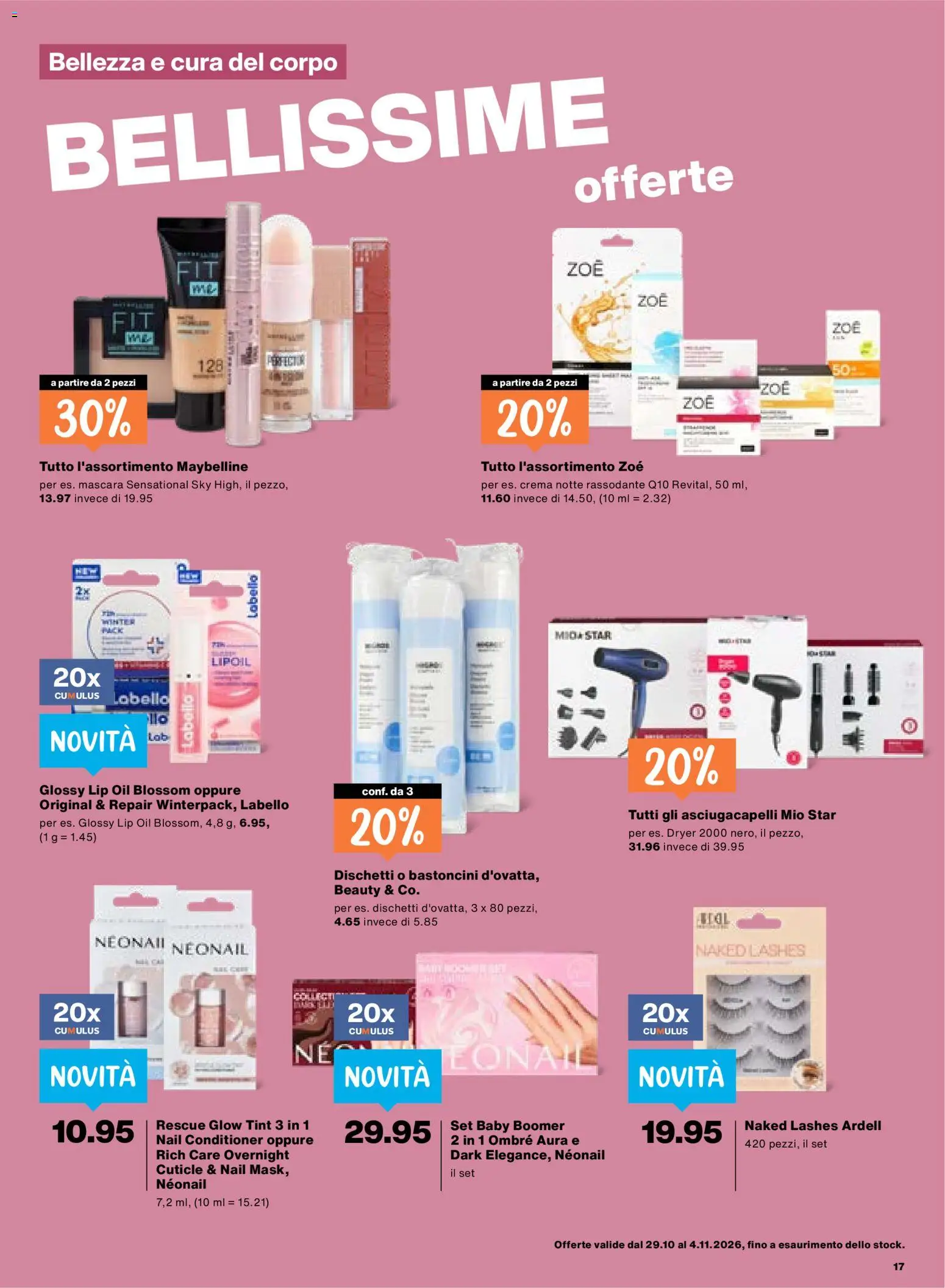 Migros aktionen IT – gültig ab 29.10.2026 | Seite: 17 | Produkte: Conditioner, Mascara
