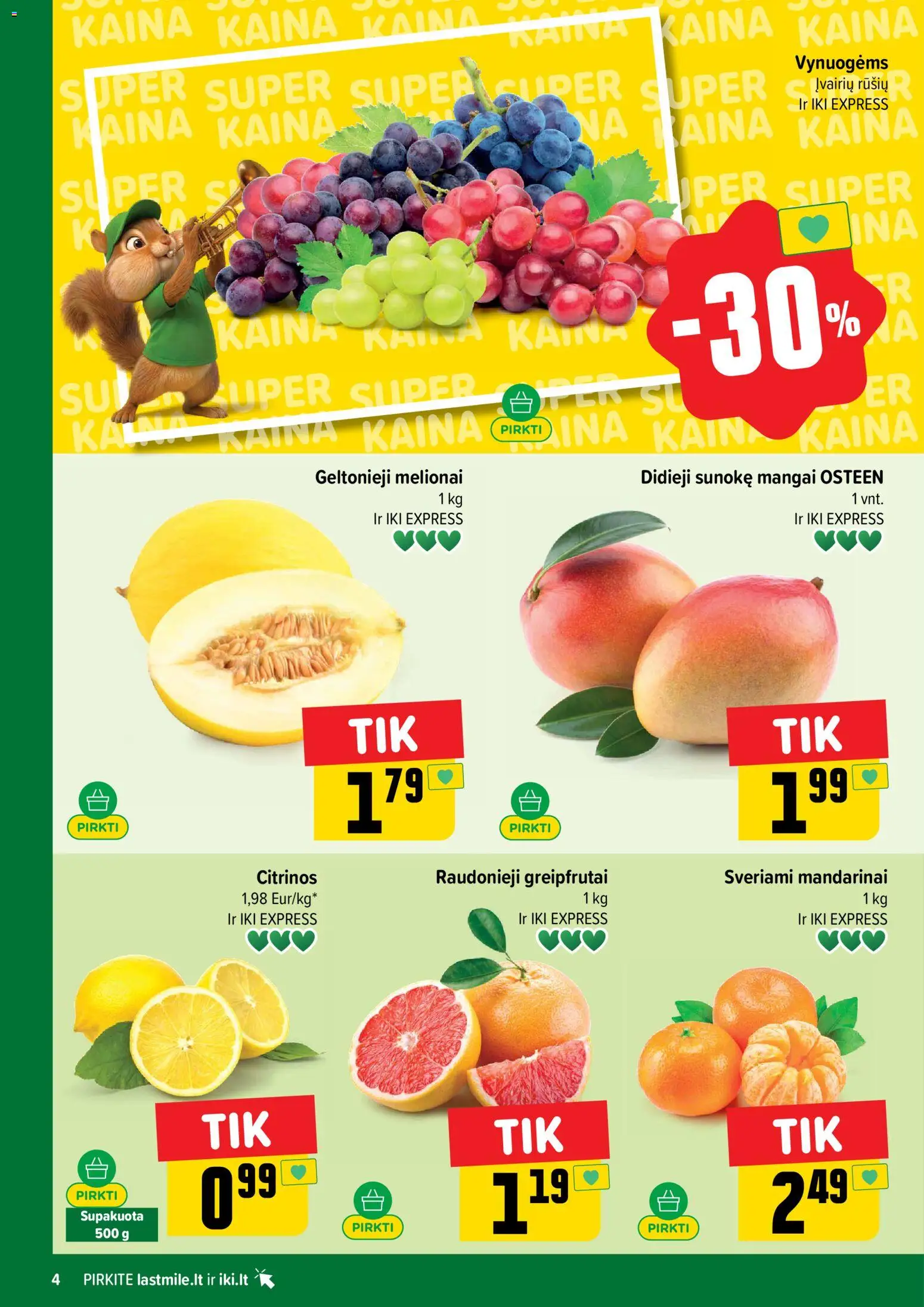 IKI akcijos nuo 2026.09.28 | Puslapis: 4 | Prekių: Mandarinai