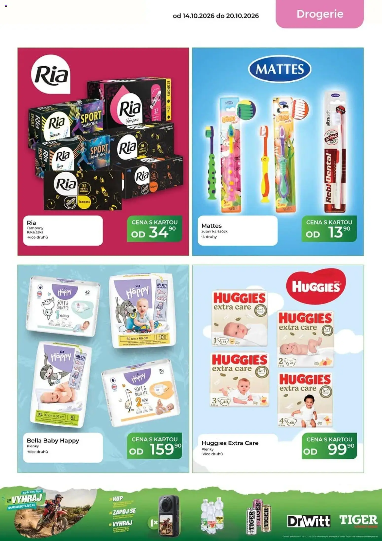 Tamda Foods leták od 14.10.2026 | Strana: 57 | Produkty: Zubní kartáček, Drwitt, Tampony, Plenky