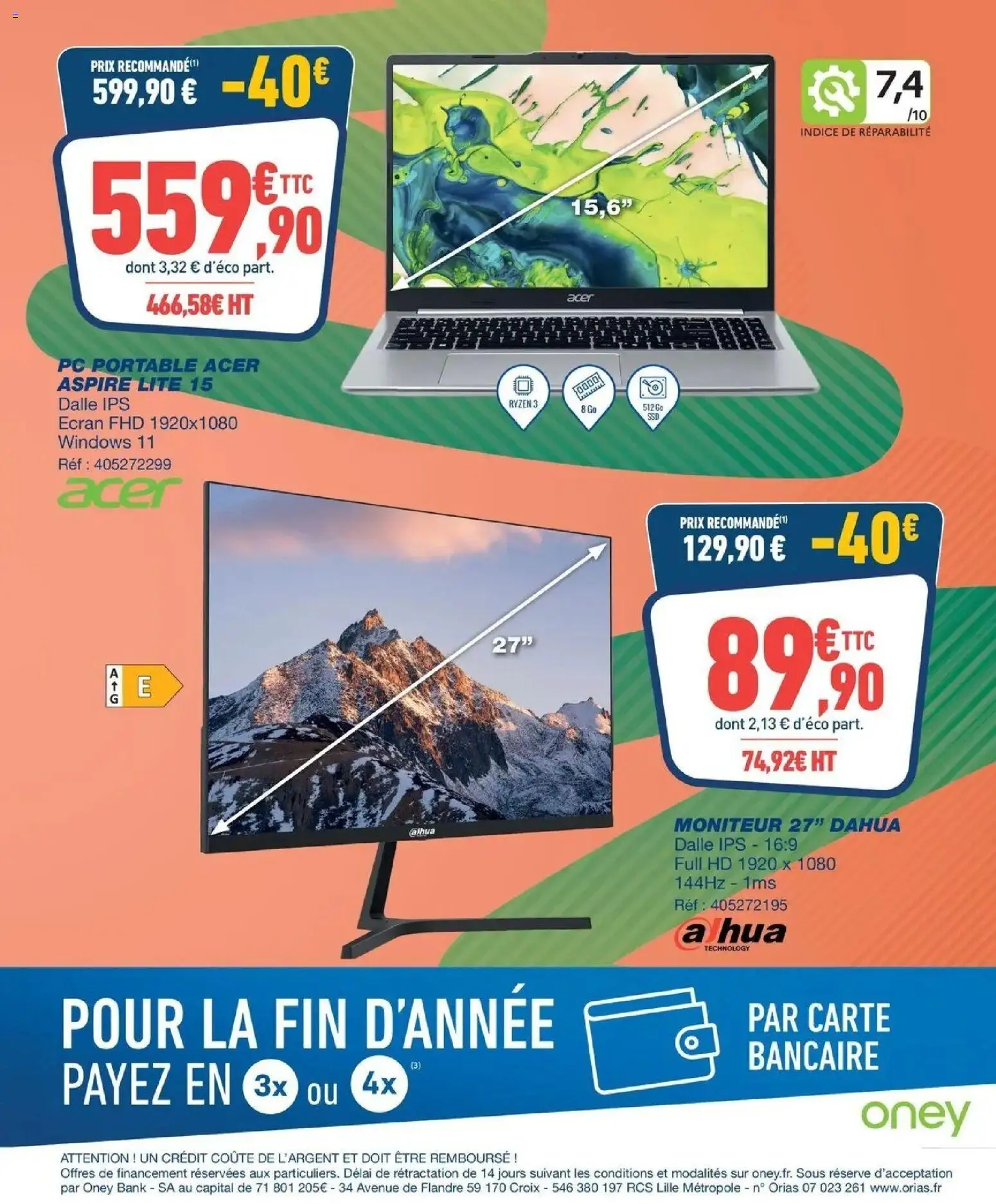 Bureau Vallée - Prix en folie! à partir du 02/11/2026 - promo en ligne | Page: 3 | Produits: Moniteur, PC, PC portable, Portable
