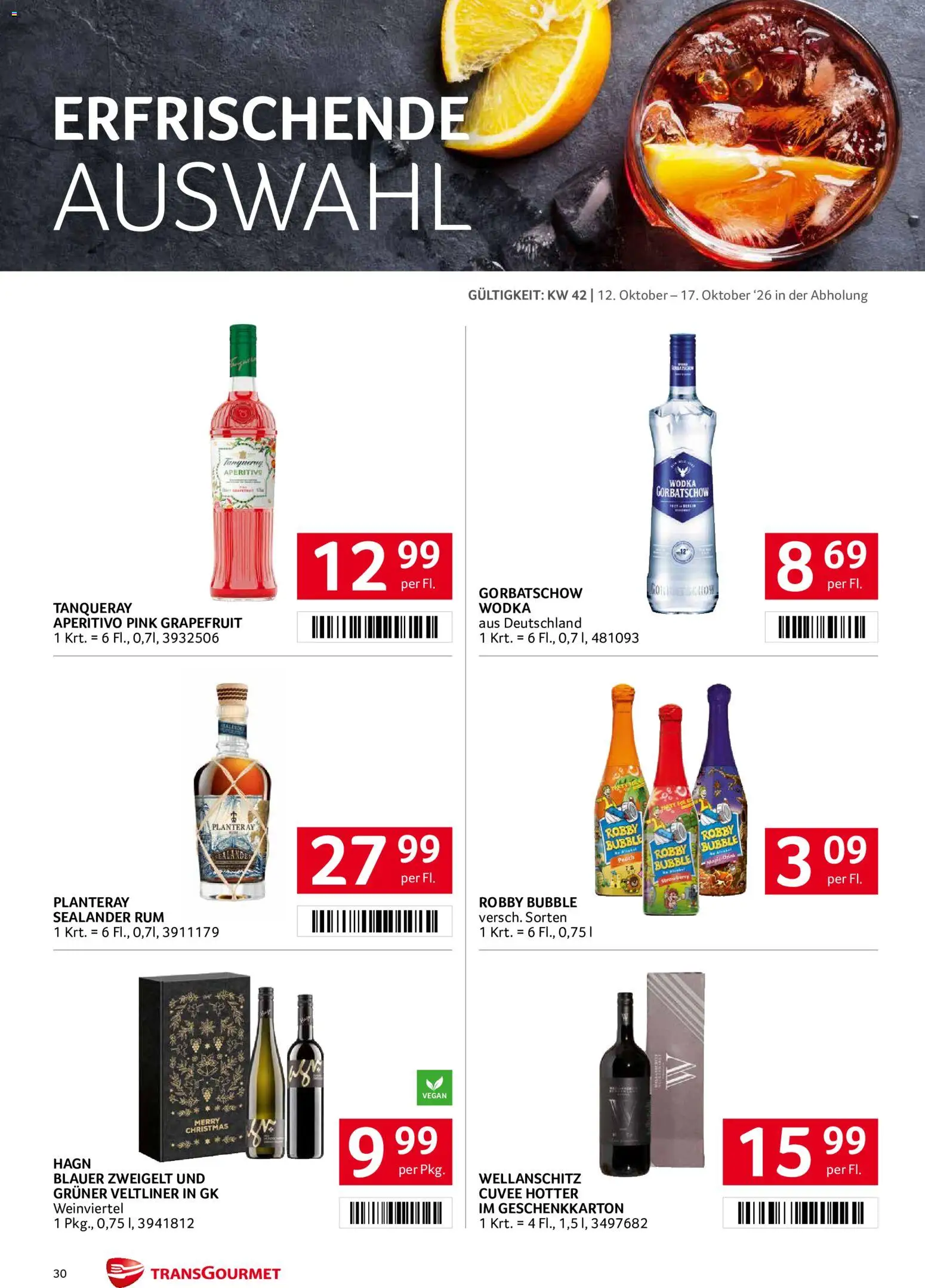 Transgourmet Broschüre gültig ab 11.10.2026 | Seite: 29 | Produkte: Wodka, Grapefruit