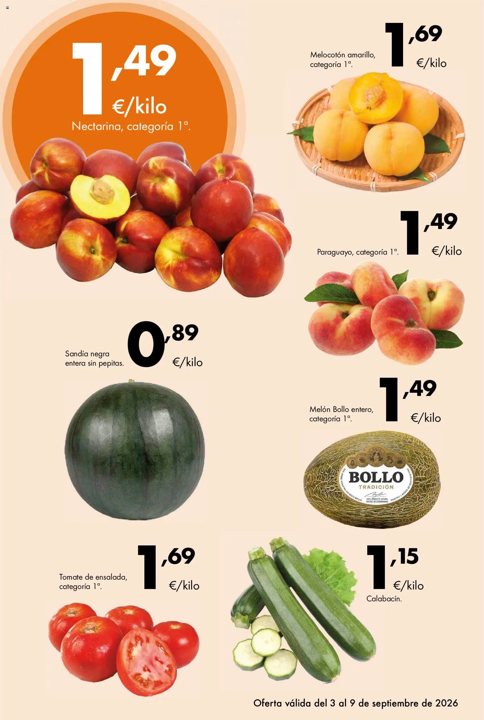 Lupa Supermercados folleto │ válido desde el 03/09/2026 | Página: 4 | Productos: Melón, Tomate, Sandía