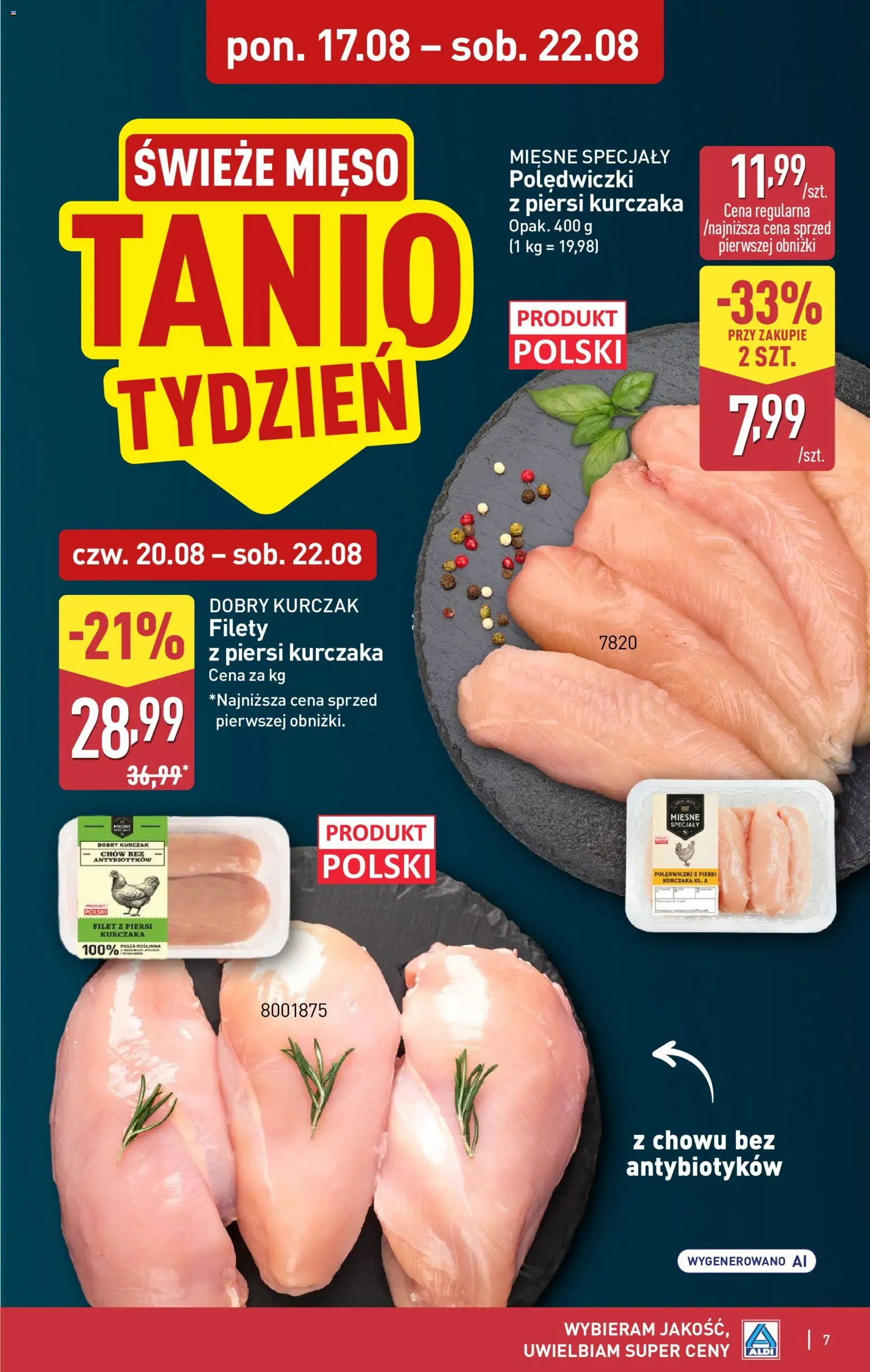 Aldi Polsko leták od 17.08.2026 | Strana: 7 | Produkty: Filet
