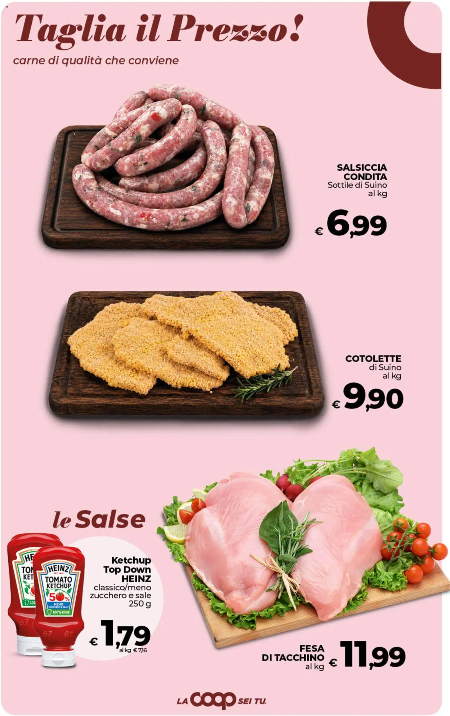 Volantino COOP del 21/08/2026 | Pagina: 16 | Prodotti: Ketchup, Sale, Zucchero, Carne