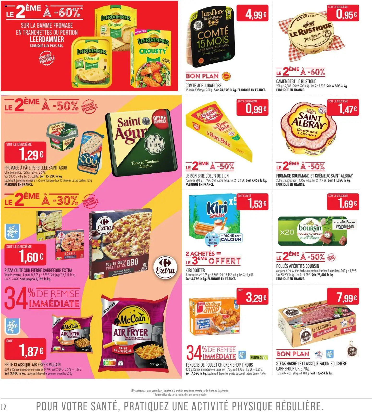 {H1} | Page: 12 | Produits: Kiri gouter, Comté aop, Lait, Pizza