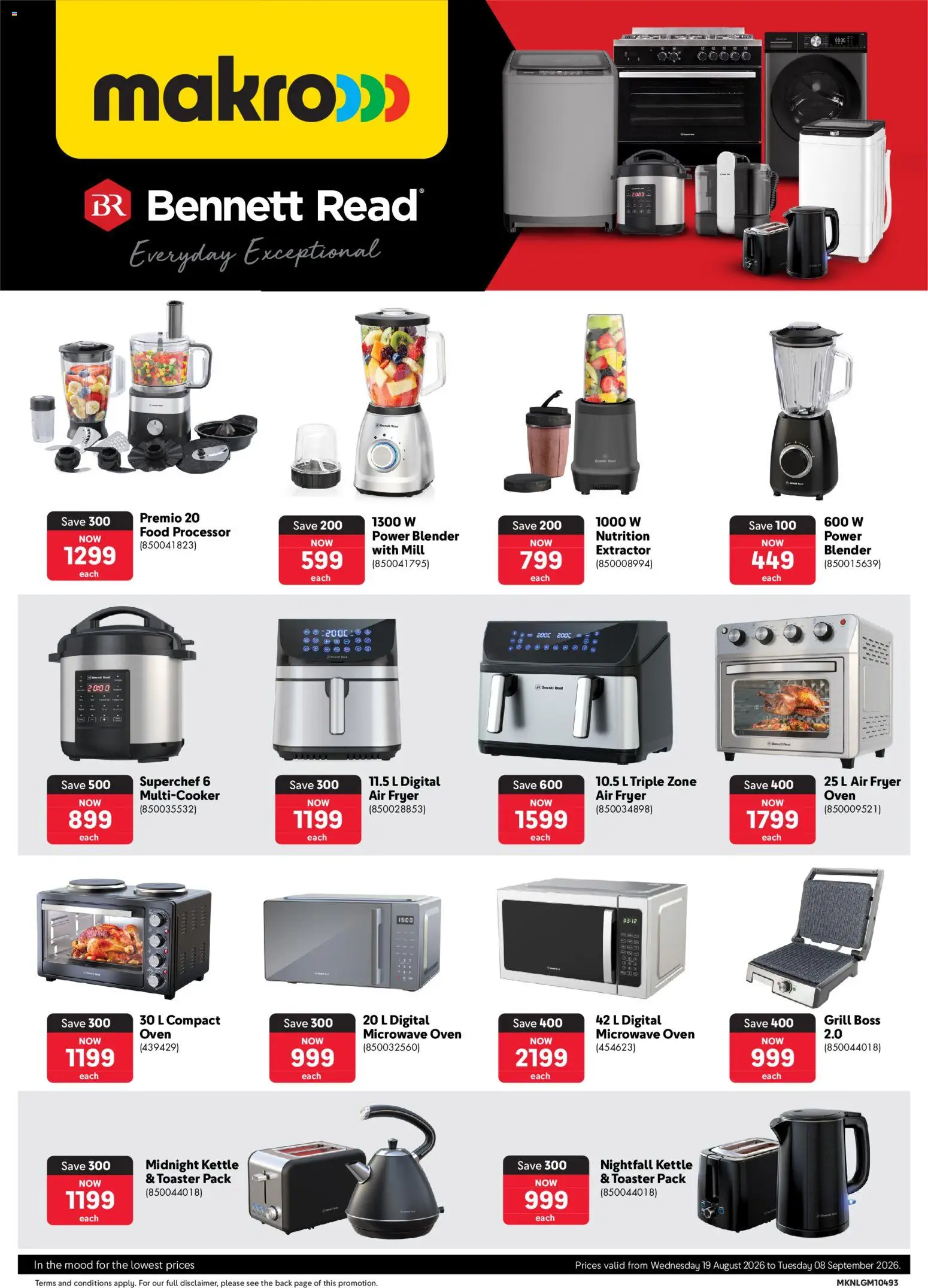 New Makro catalogue – valid from 19/08/2026 | Page: 1 | Products: Kettle, Blender, Food processor, Air fryer