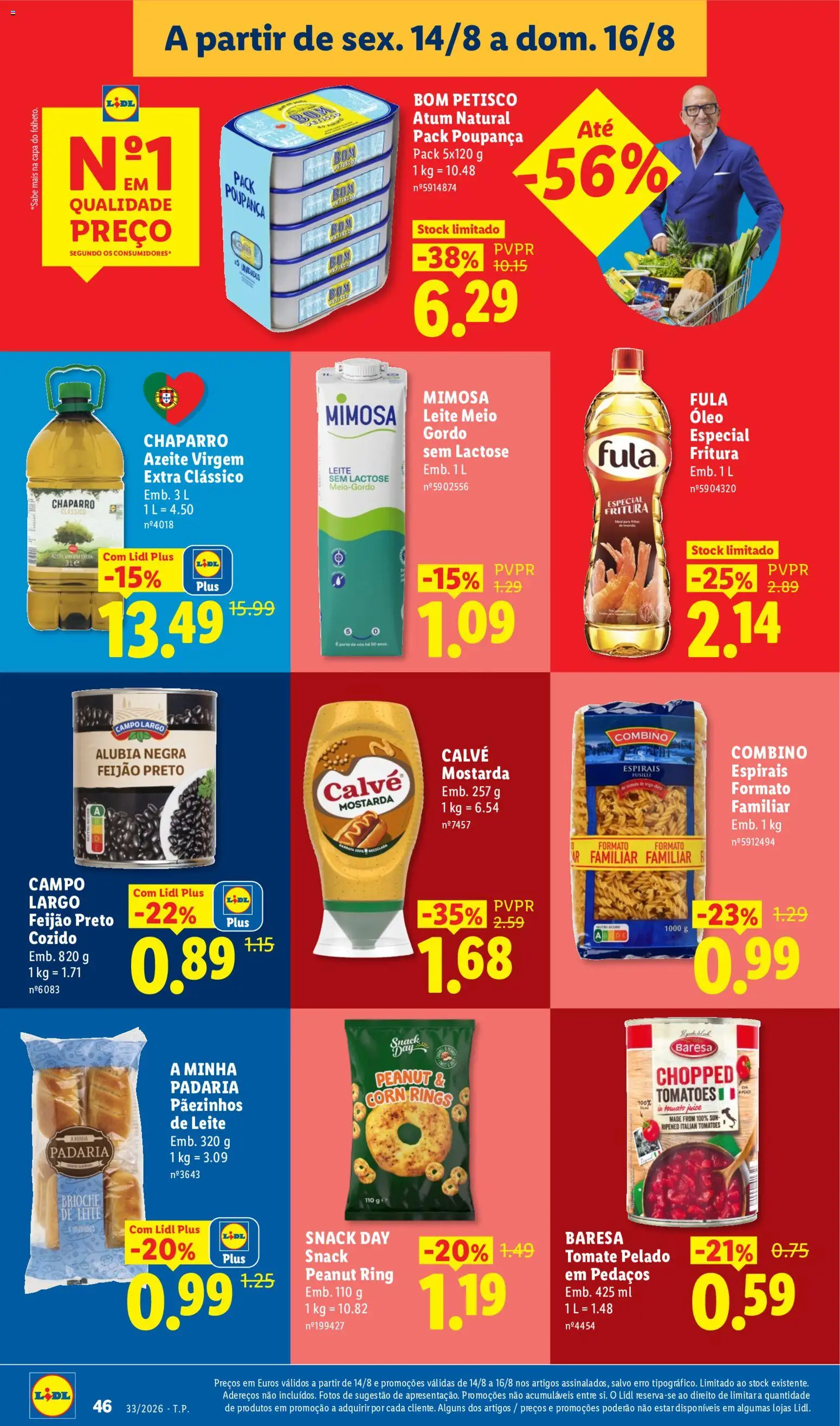 Lidl folheto │ válido de 10/08/2026 | Página: 46 | Produtos: Atum, Padaria, Brioche, Óleo especial