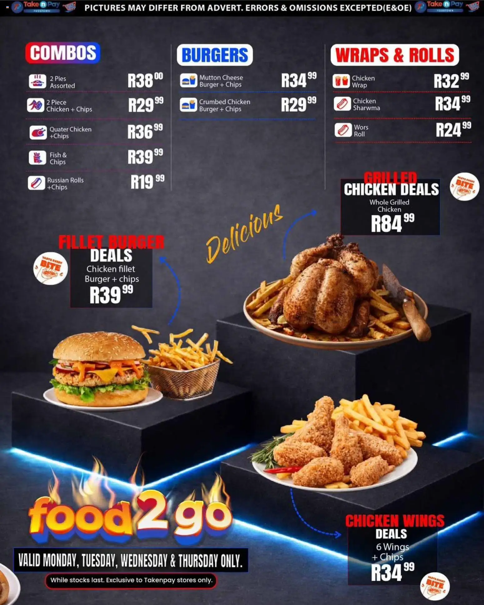 New Take n Pay catalogue – valid from 29/06/2026 | Page: 44 | Products: Cheese, Fish, Burgers, Chips