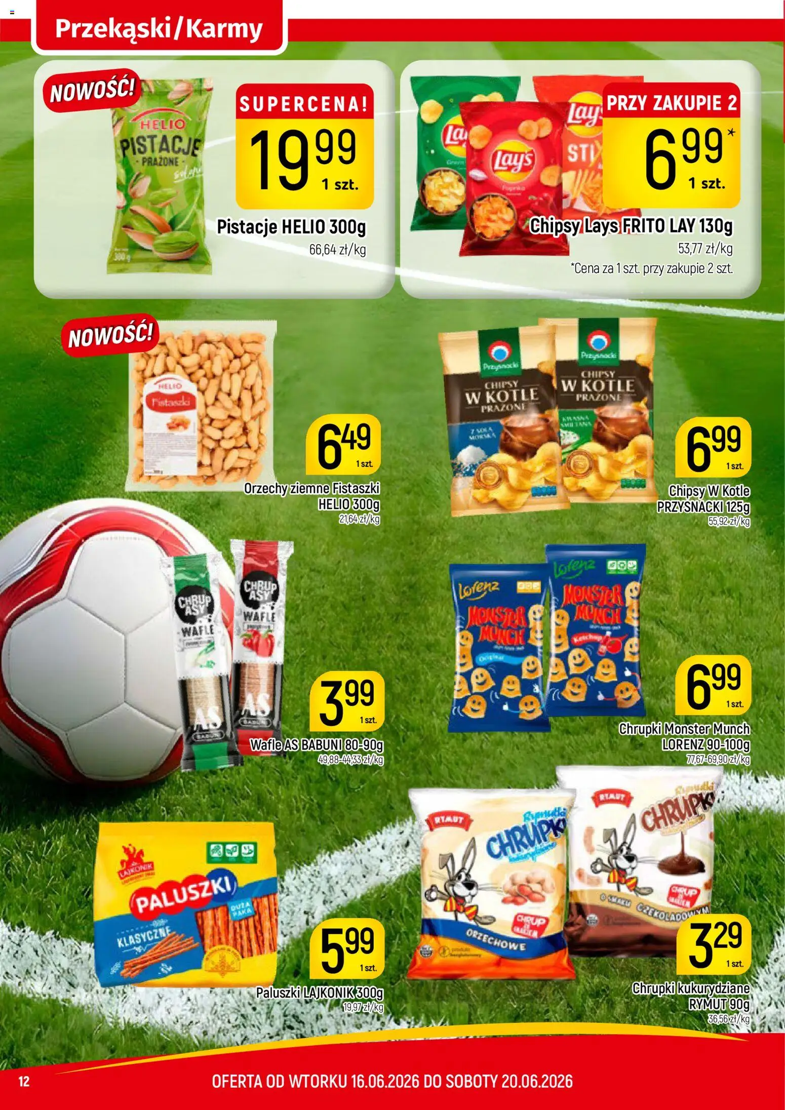 Piotruś Pan gazetka od 16.06.2026 | Strona: 12 | Produkty: Chipsy, Chrupki, Paluszki, Orzechy