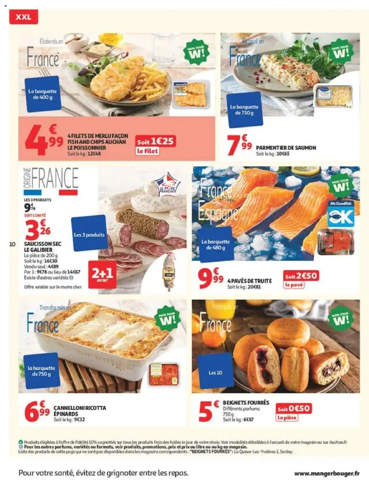 {H1} | Page: 10 | Produits: Saucisson, Saucisson sec, Ricotta, Saumon