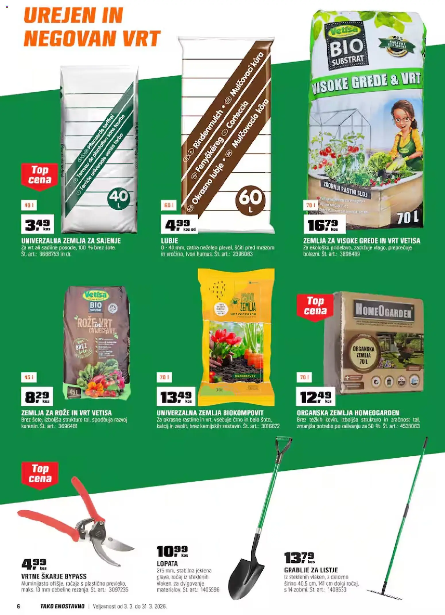 Novi OBI katalog ponudbe – veljaven od 03.03.2026 | Stran: 6 | Izdelki: Torba, Žemlja, Kos