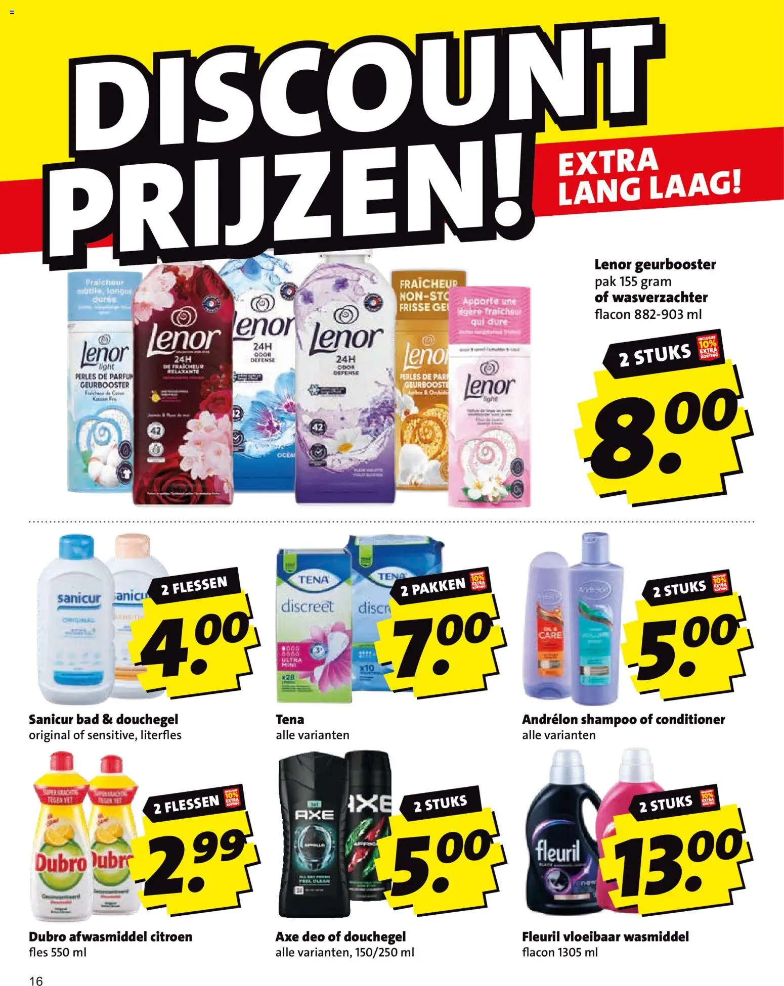 {H1} | Pagina: 16 | Producten: Vloeibaar wasmiddel, Citroen, Afwasmiddel, Parfum