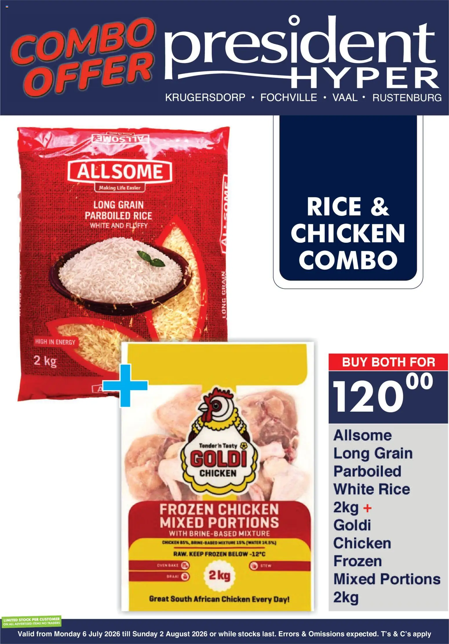 New President Hyper catalogue – valid from 06/07/2026 | Page: 5 | Products: Oven, Rice, Stock, Water
