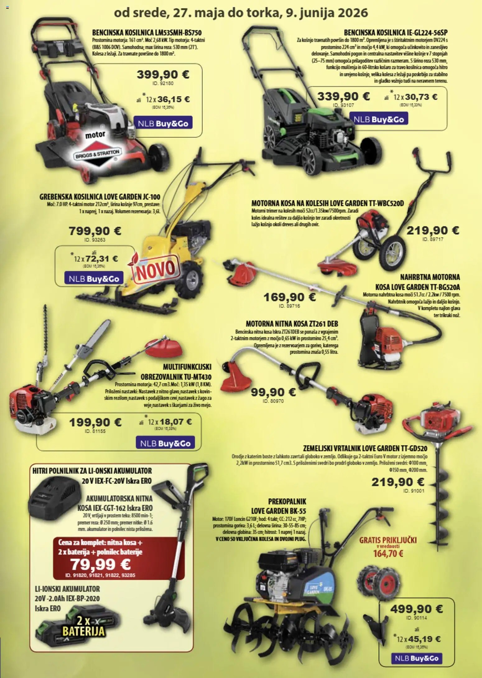 Novi Živex katalog ponudbe – veljaven od 27.05.2026 | Stran: 10 | Izdelki: Polnilnik, Vrtalnik, Nahrbtnik, Svedri