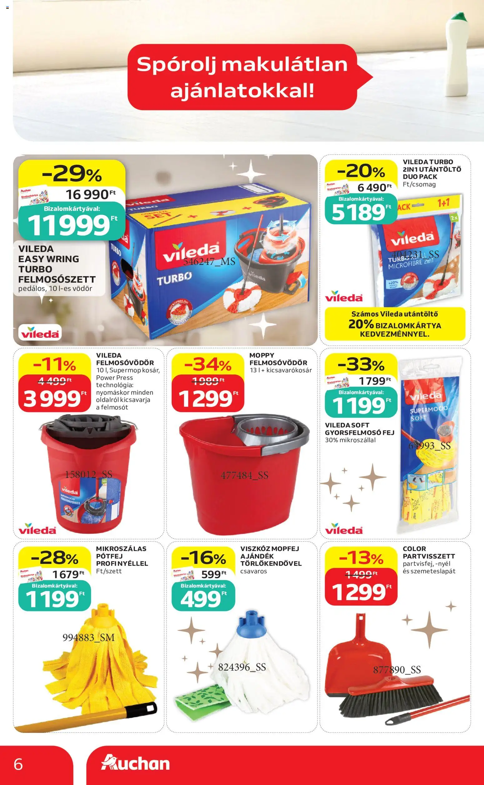Auchan akciós ujság - amely érvényes a következő dátumtól: 04.06.2026 | Oldal: 6 | Termékek: Vileda