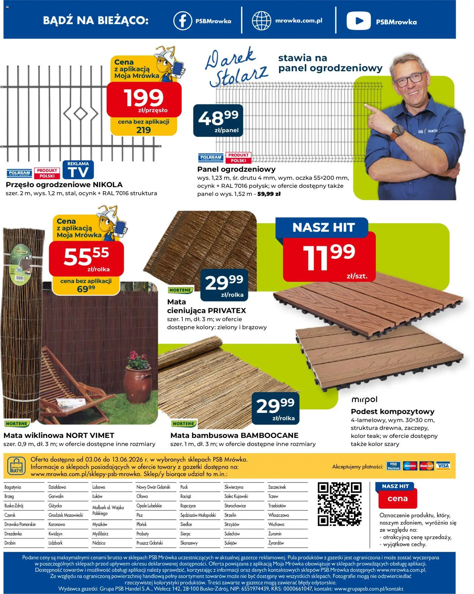 Mrówka gazetka - Malbork od 03.06.2026 | Strona: 12 | Produkty: Mata bambusowa