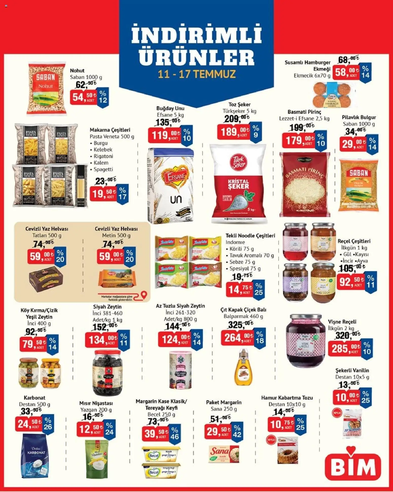 BİM Katalog - 11 Temmuz 2026 tarihinden itibaren geçerlidir | Sayfa: 2 | Ürünler: Pirinç, Ayva, Zeytin, Mısır