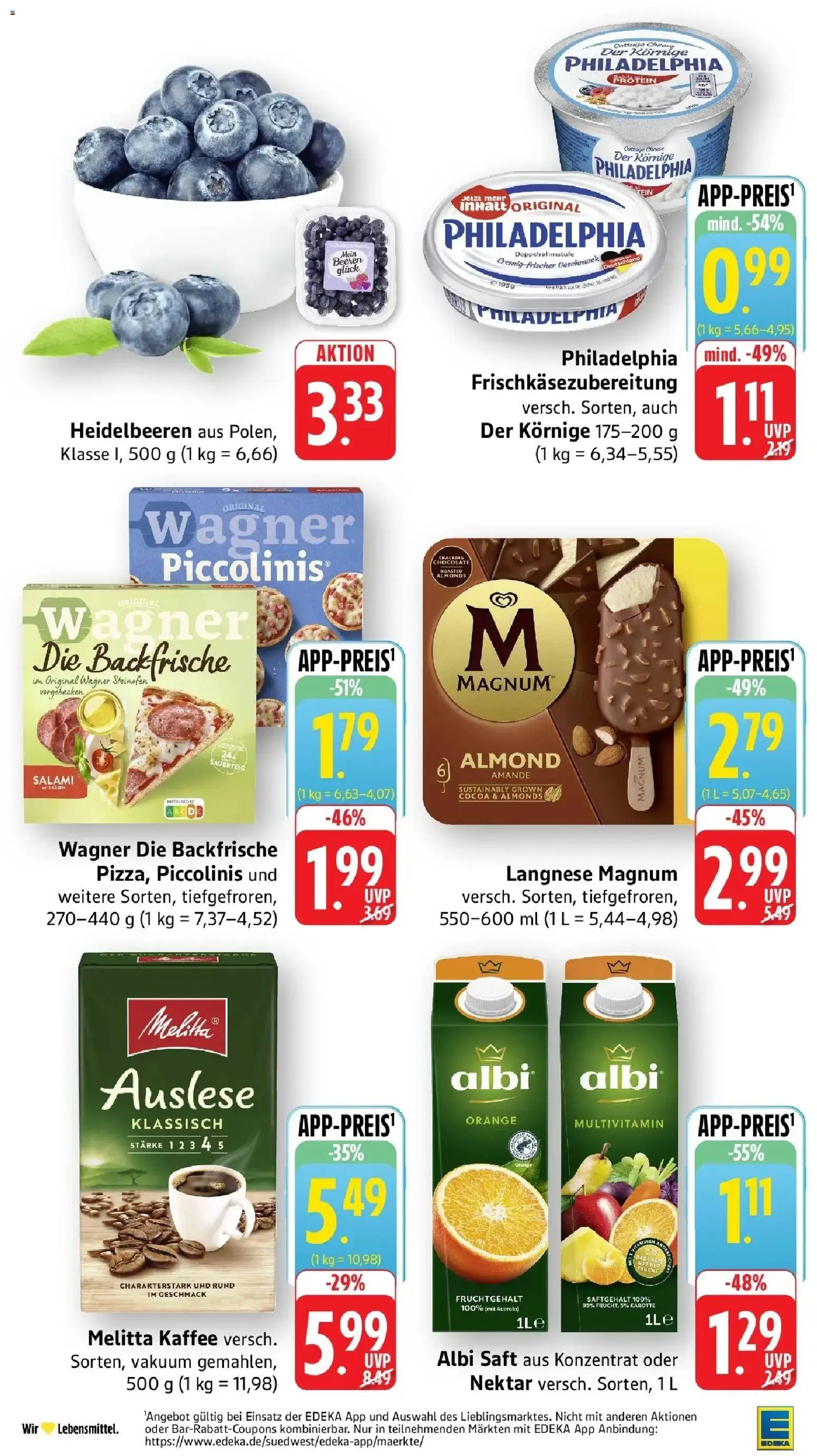 Edeka Prospekt Bad Bergzabern (ab 10.08.2026) » Angebote Online | Seite: 2 | Produkte: Melitta, Langnese, Piccolinis, Saft