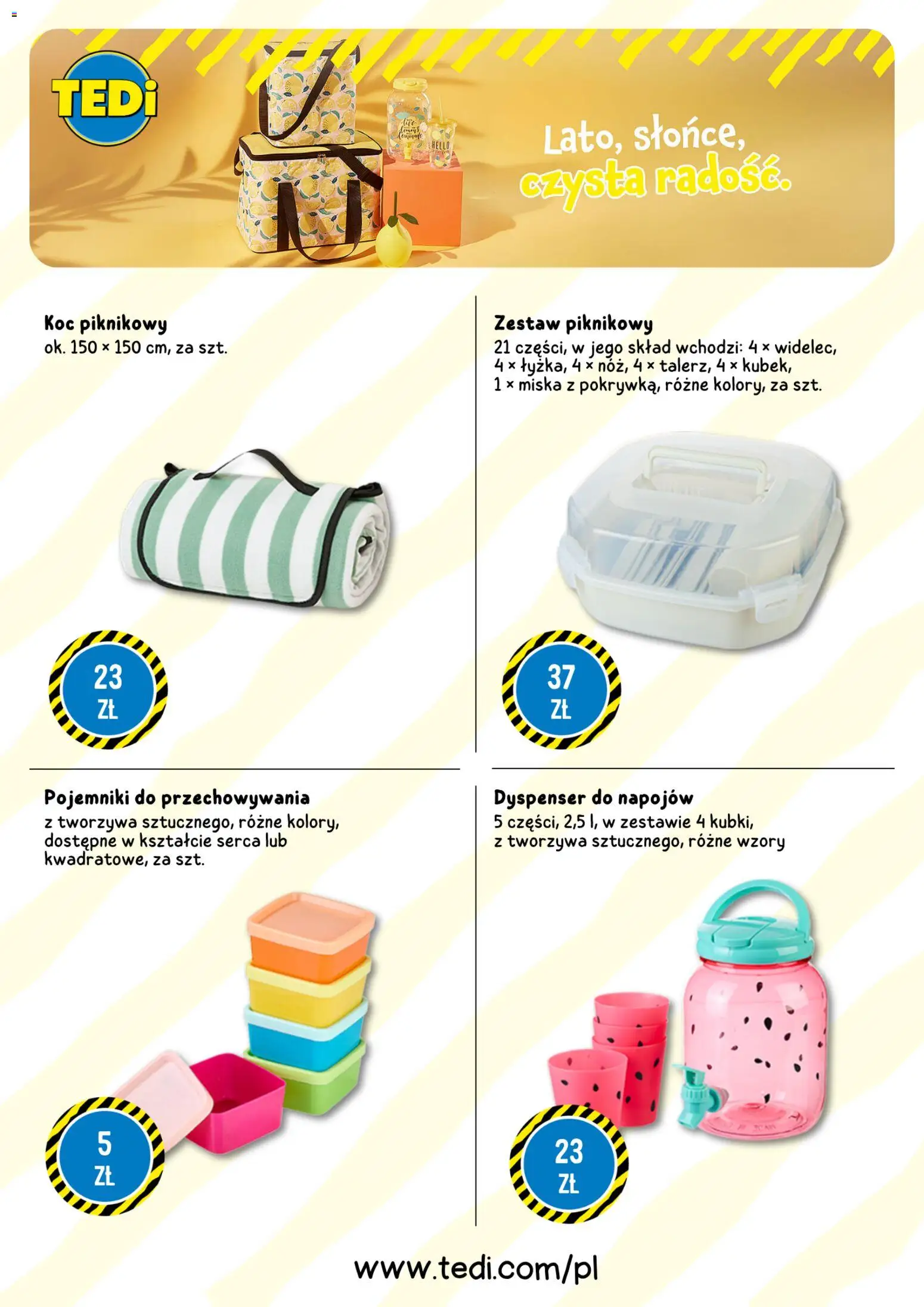 TEDi gazetka od 31.07.2026 | Strona: 4 | Produkty: Zestaw piknikowy, Koc, Koc piknikowy