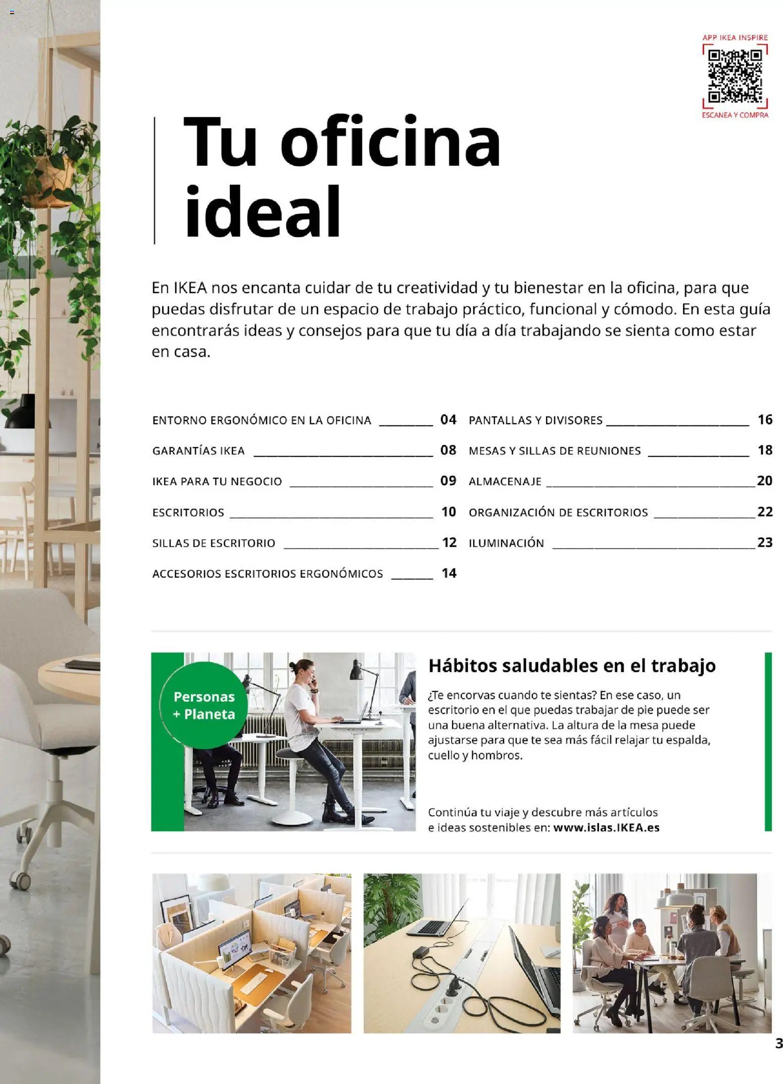 Catálogo IKEA Oficina profesional │ válido desde el 01/02/2026 | Página: 3 | Productos: Té, Iluminación, Almacenaje, Mesa