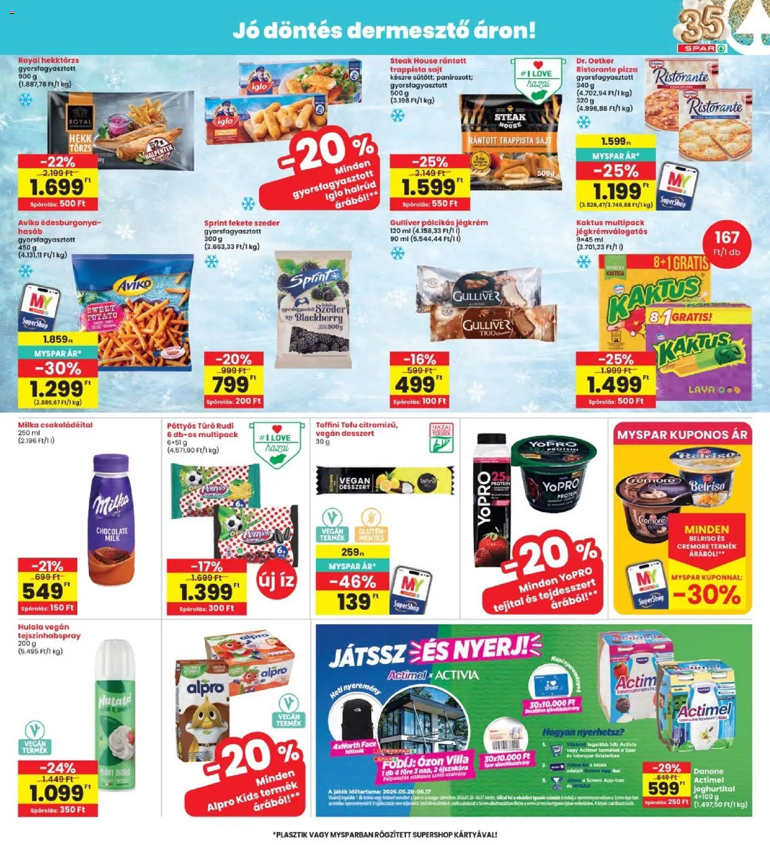 Interspar akciós ujság - amely érvényes a következő dátumtól: 28.05.2026 | Oldal: 21 | Termékek: Bagett, Lazacfilé, Cottage cheese, Kávé