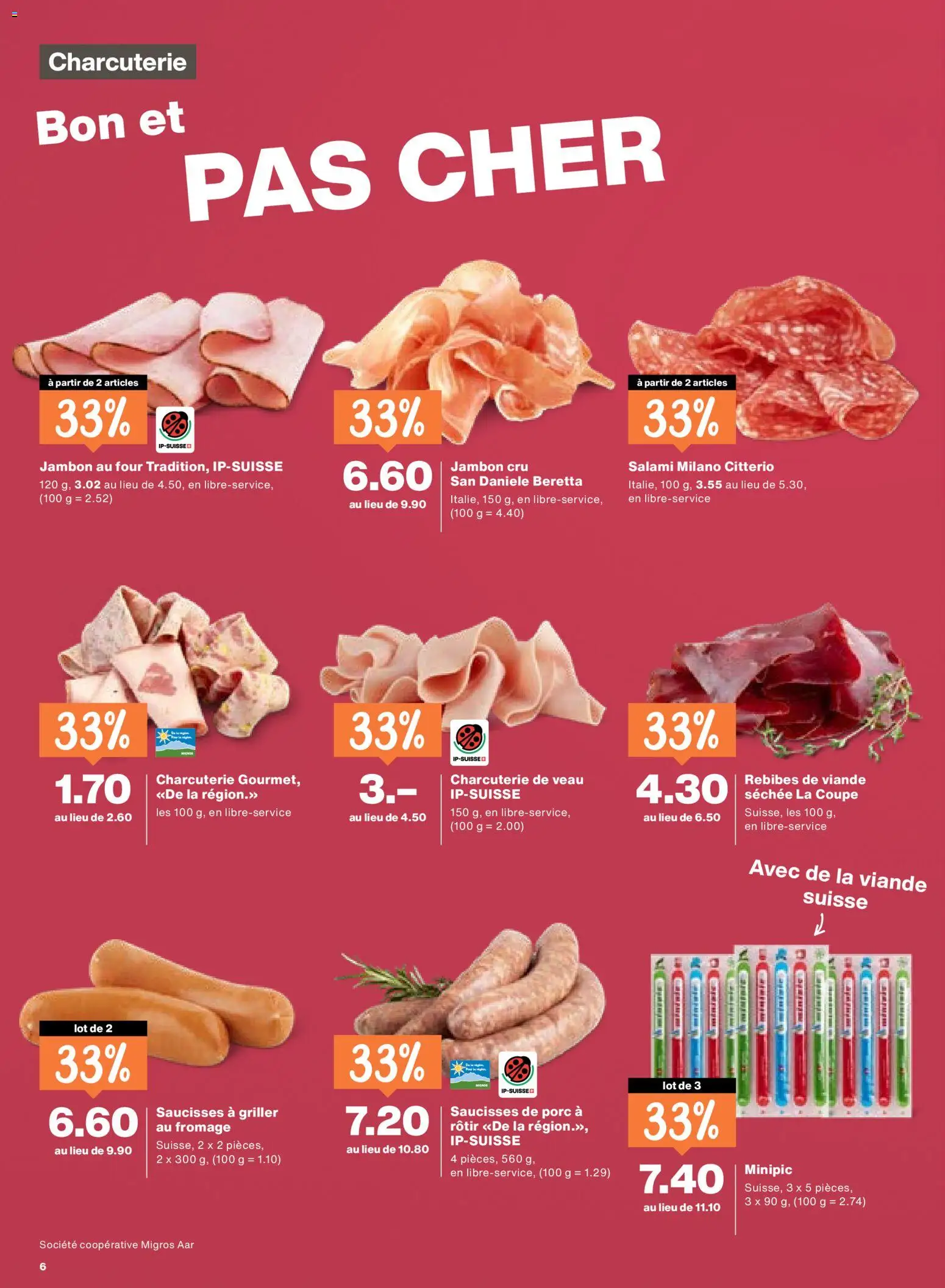 Migros aktionen FR – gültig ab 03.09.2026 | Seite: 6 | Produkte: Salami, Griller