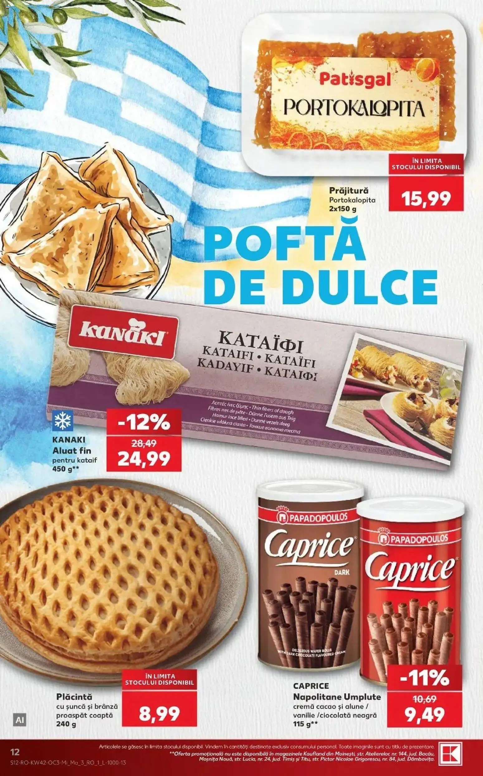 Kaufland Satu Mare 14.10.2026 - Revista si Oferta | Pagină: 12 | Produse: Napolitane, Plăcintă, Alune, Cacao