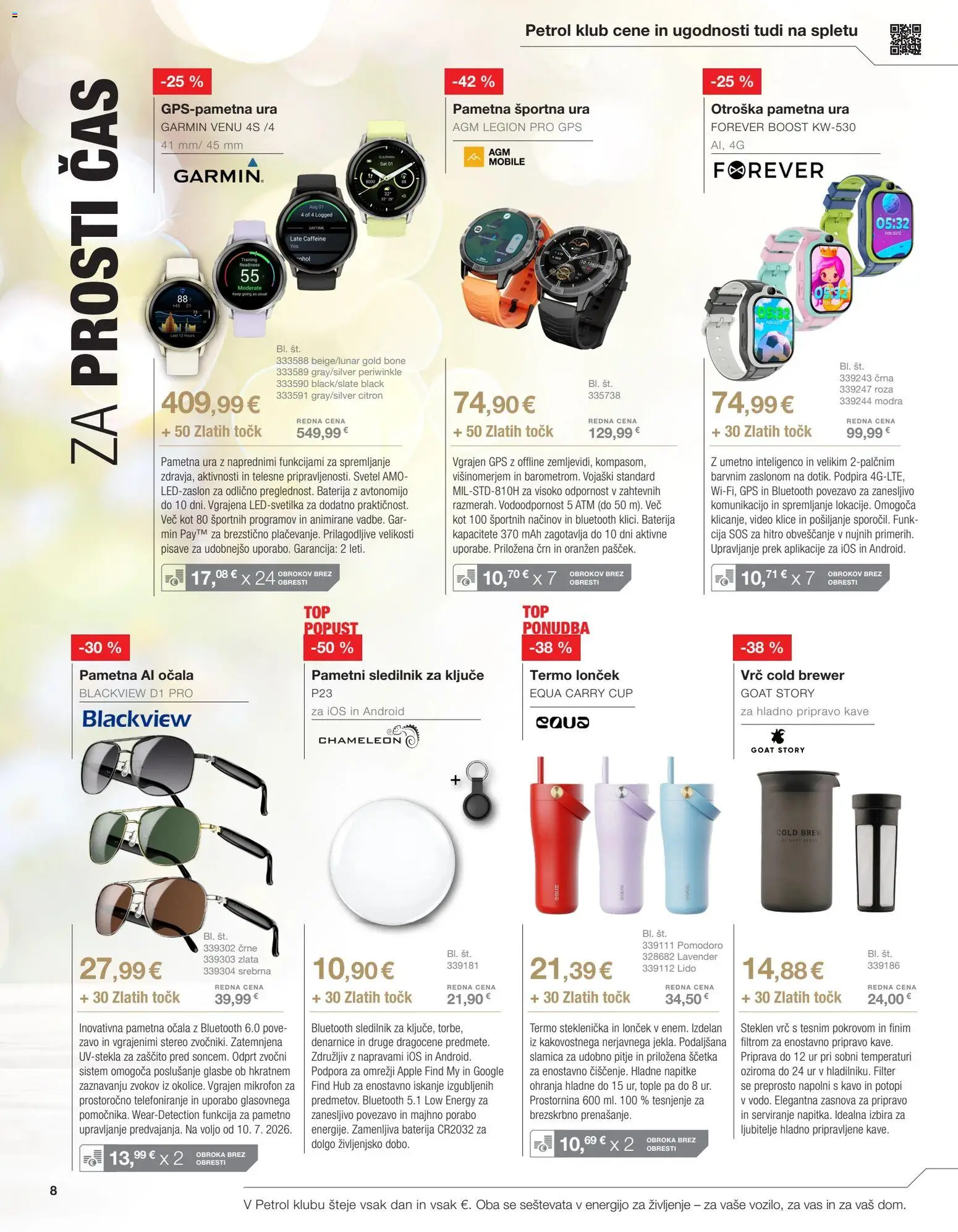 Novi Petrol katalog ponudbe – veljaven od 02.07.2026 | Stran: 8 | Izdelki: Ura, Baterija, Mikrofon, Ocala