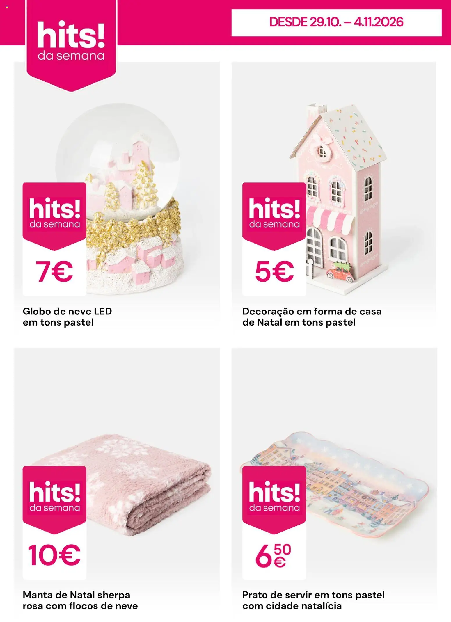 Pepco folheto │ válido de 29/10/2026 | Página: 4 | Produtos: Manta, Decoração, Flocos