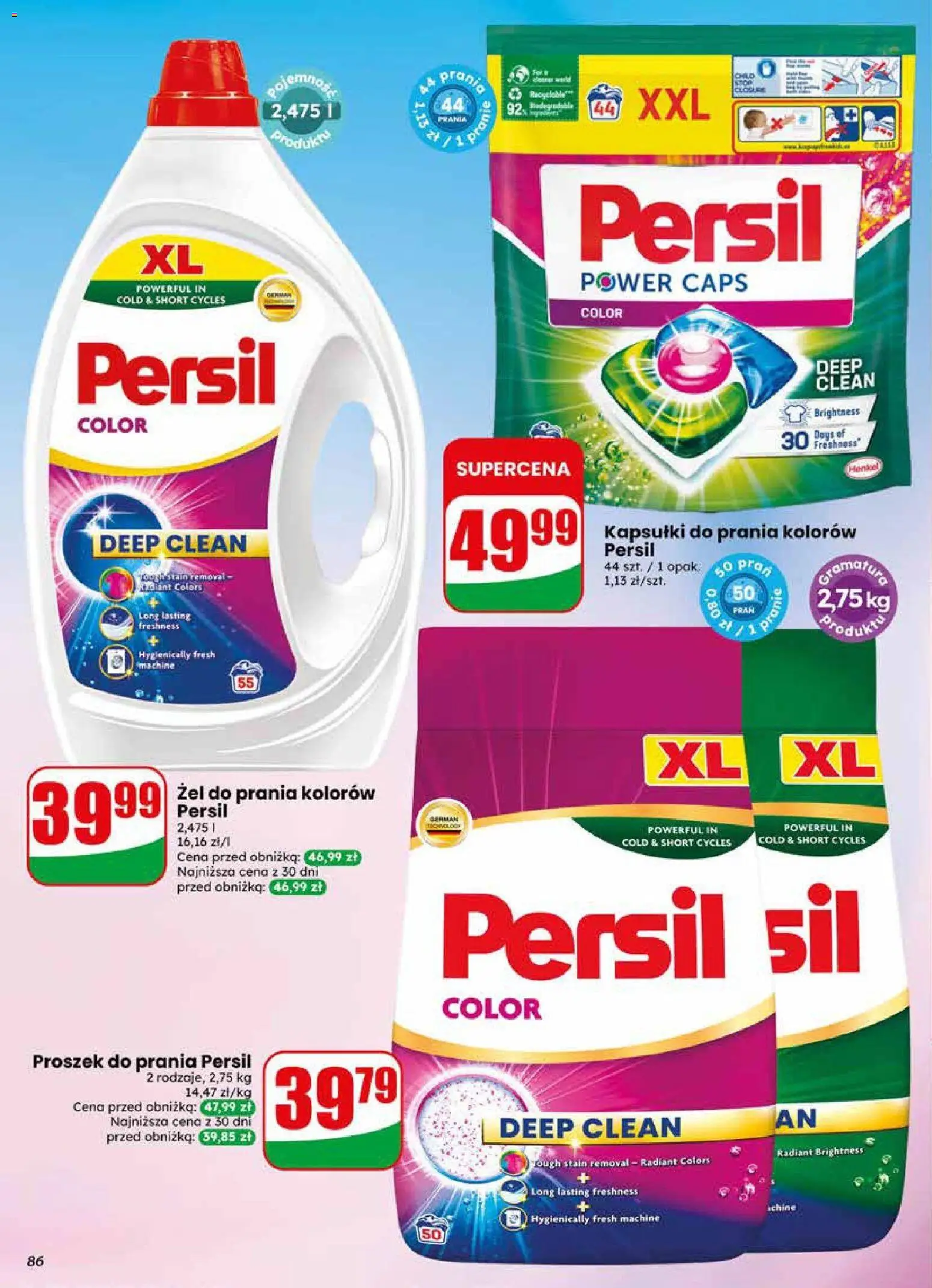 Dino gazetka od 20.05.2026 | Strona: 86 | Produkty: Persil, Kapsułki do prania, Proszek do prania, Proszek do prania Persil