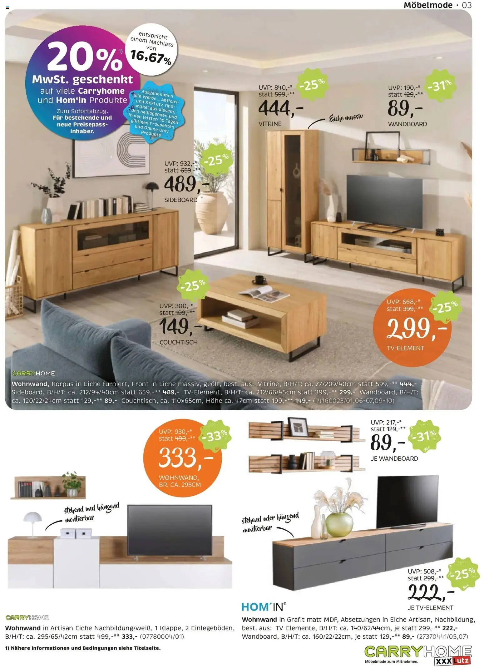 XXXLutz Carry Home gültig ab 12.05.2026 | Seite: 3 | Produkte: Couchtisch