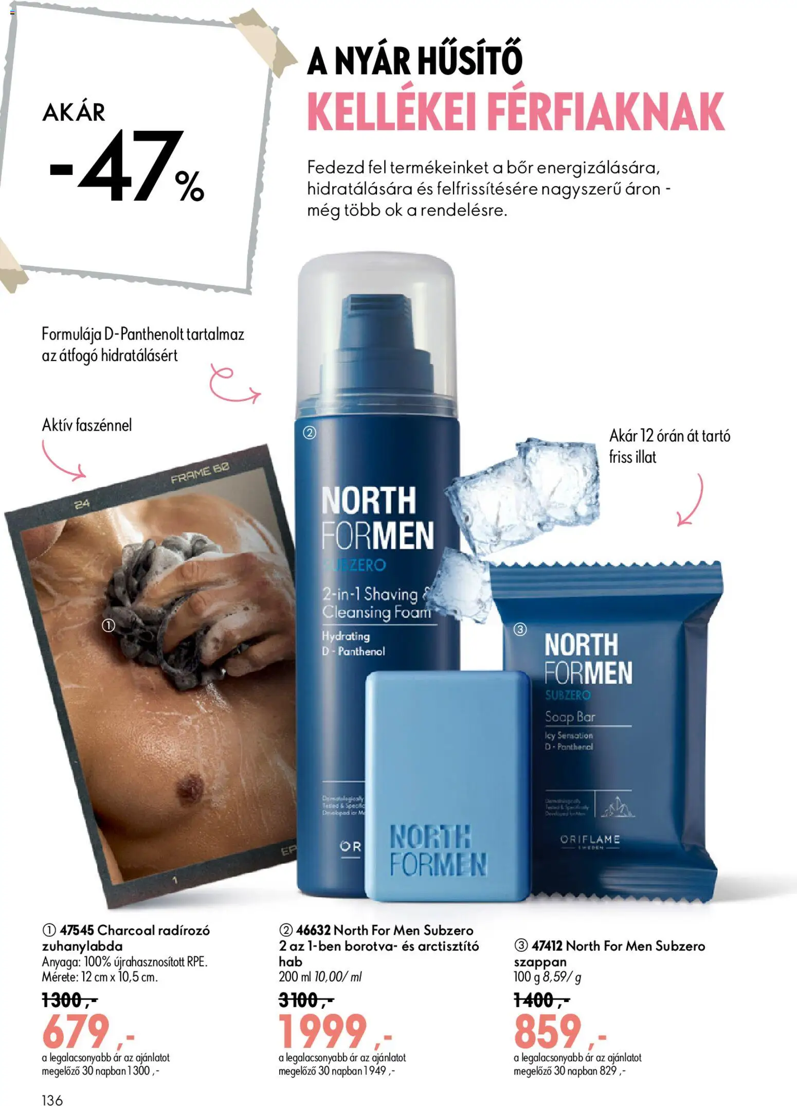 Oriflame akciós ujság - amely érvényes a következő dátumtól: 2026.07.08. | Oldal: 136 | Termékek: Borotva, Bor, Szappan