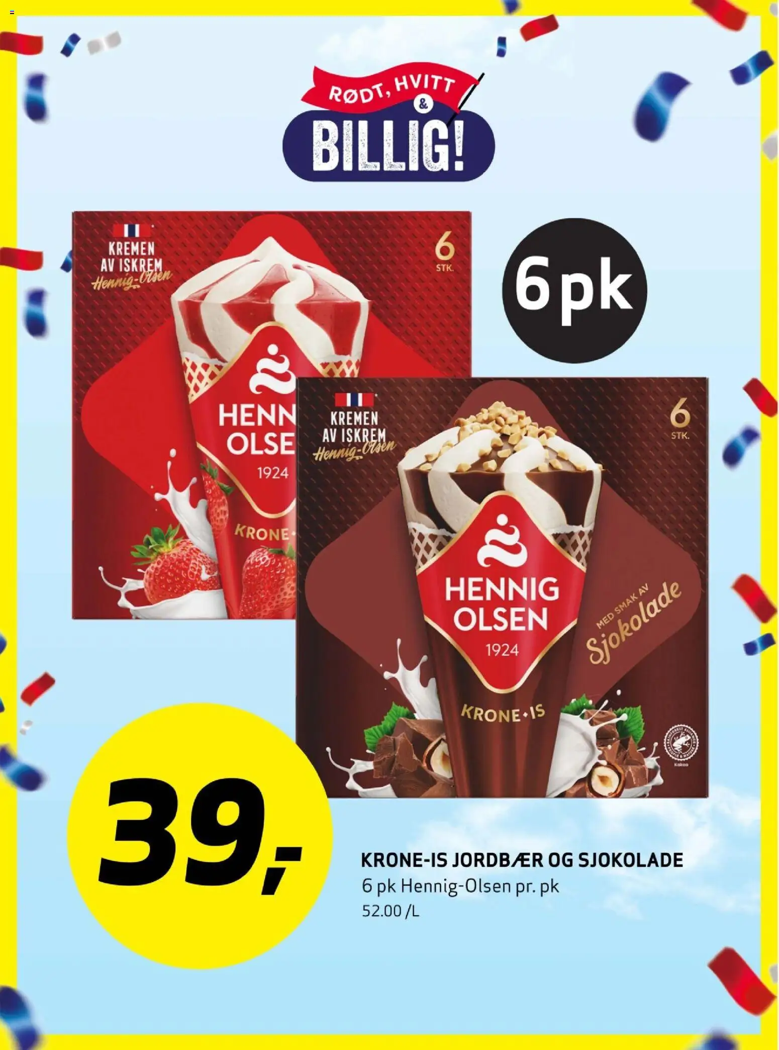 {H1} | Side: 18 | Produkter: Sjokolade, Jordbær, Iskrem, Датчик руху