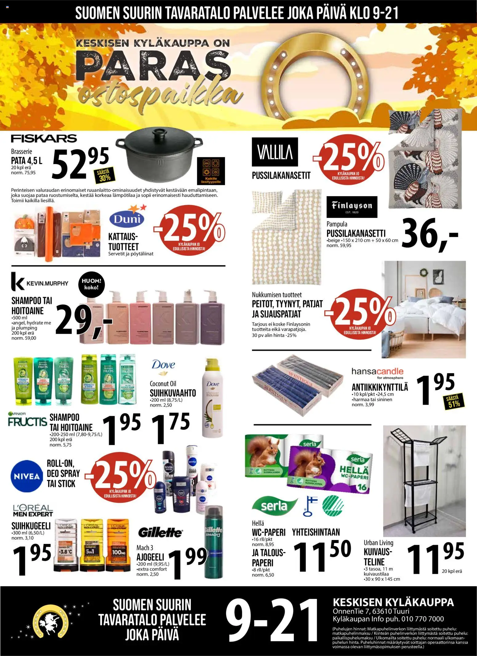 Tuuri tarjoukset – voimassa 16/09/2026 alkaen | Sivu: 1 | Tuotteet: Hella, Shampoo, Hoitoaine, Suihkugeeli