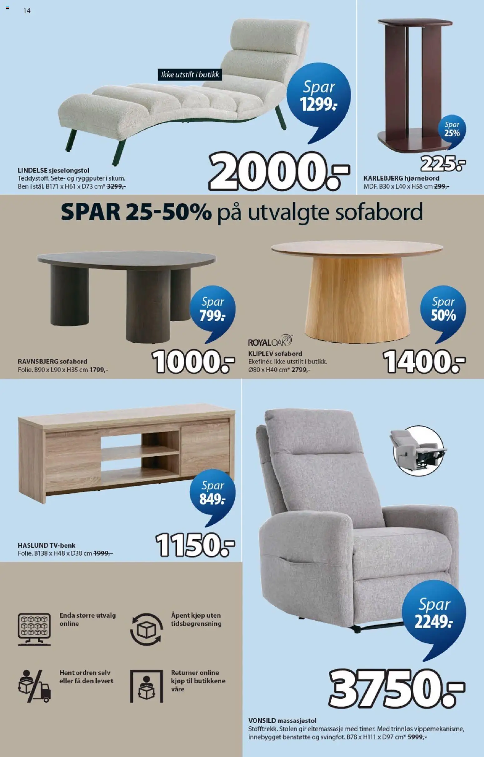 {H1} | Side: 14 | Produkter: Massasjestol, Tv