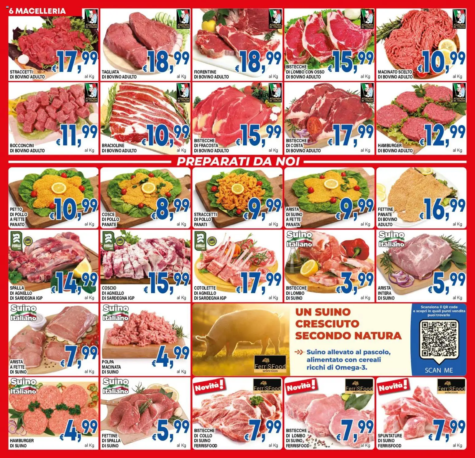 Volantino DEM del 17.03.2026 | Pagina: 6 | Prodotti: Bovino, Cereali, Suino, Agnello