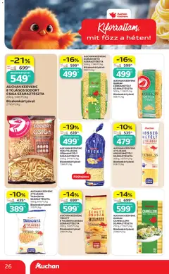 AUCHAN KEDVENC TARHONYA SZÁRAZTÉSZTA, 500 g, 870 Ft/kg - amely érvényes a következő dátumtól: 2026.09.17. | Oldal: 26