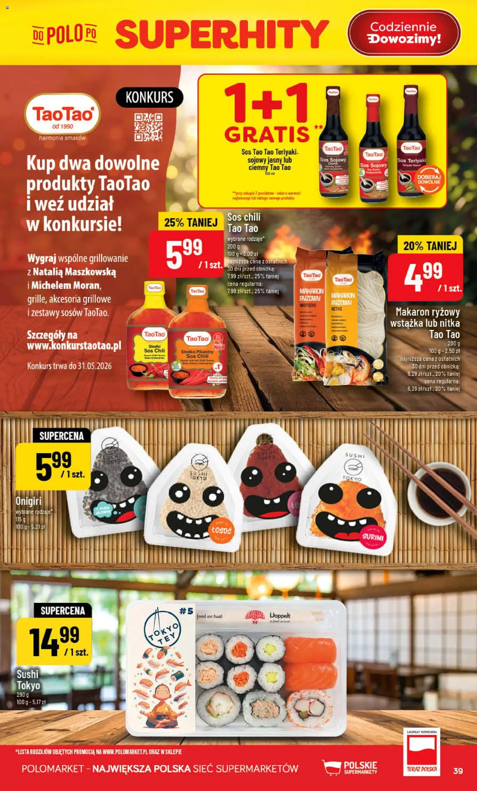 POLOmarket gazetka od 06.05.2026 | Strona: 39 | Produkty: Chili, Sos tao tao, Makaron ryżowy, Makaron